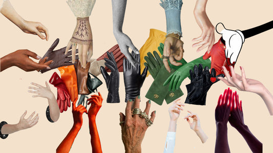 Collage of leather Gloves 