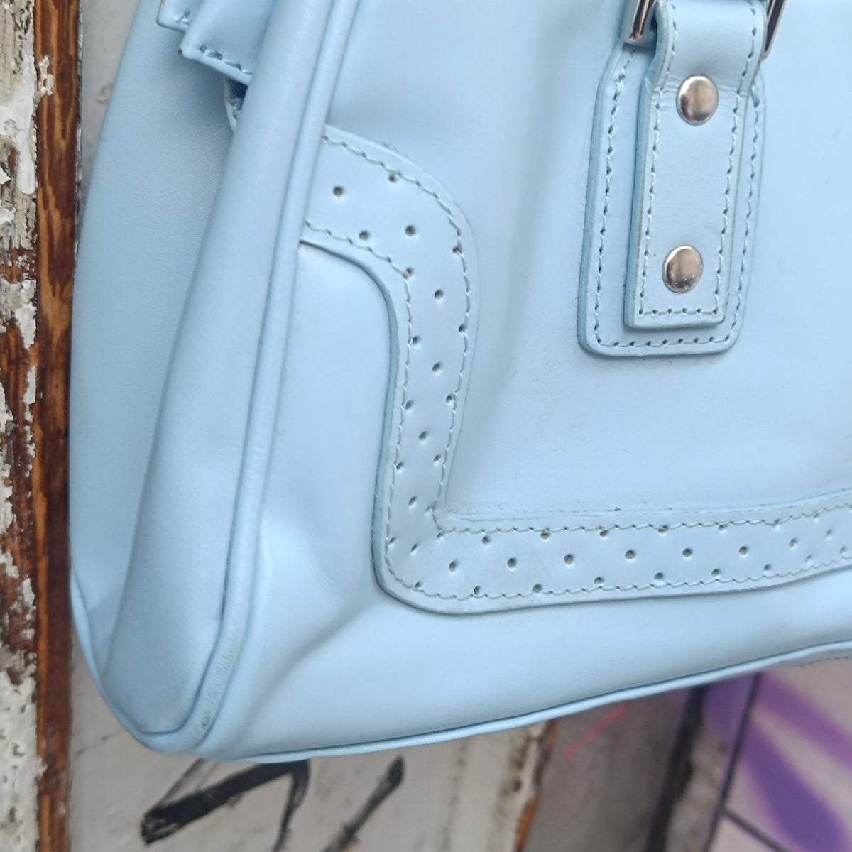 Baby Blue Shoulder Bag | Vintage Y2K West | Pastel