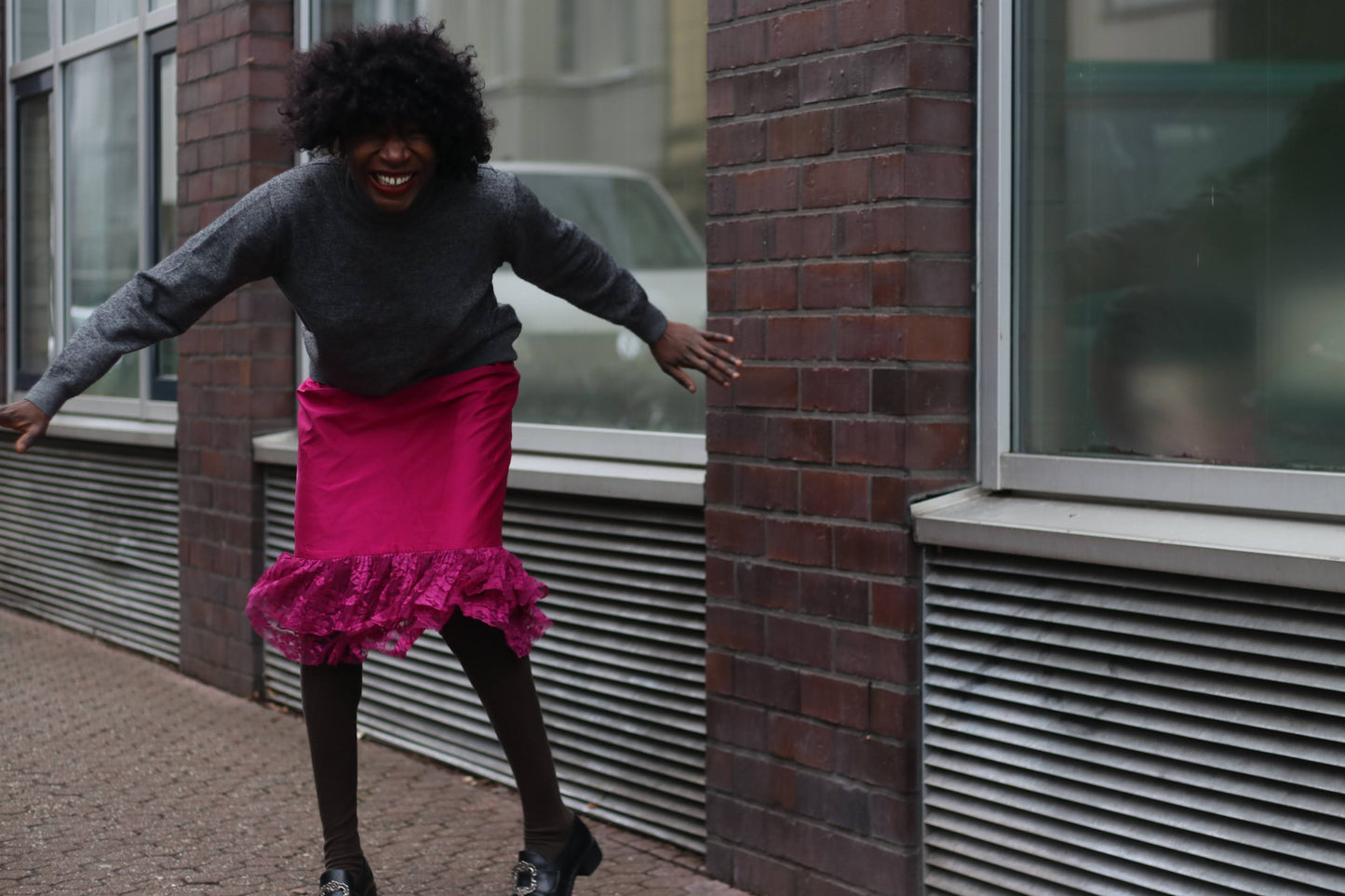 Vintage Dolores Theresa Silk Pink Skirt Size Medium