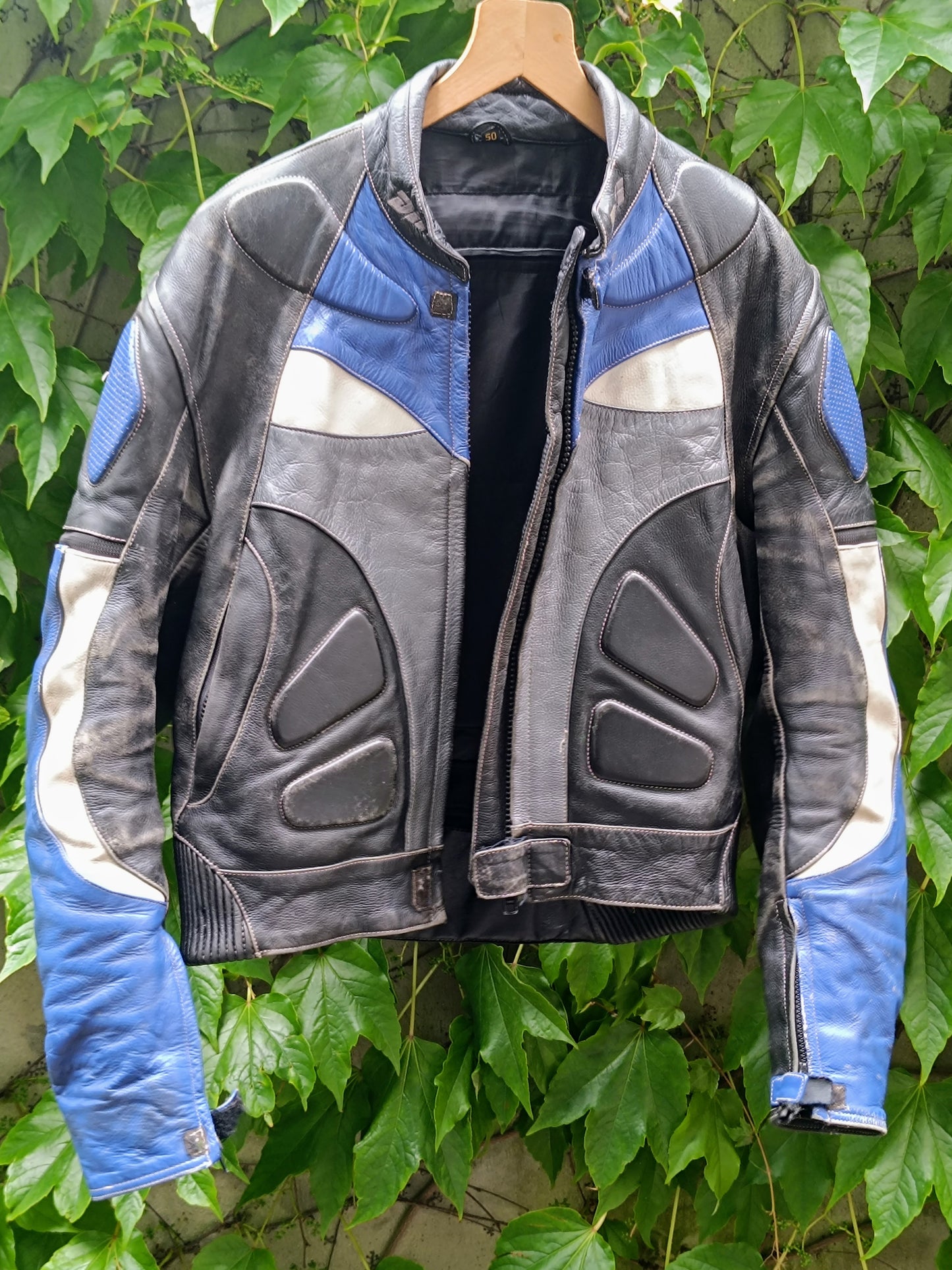 80s Difi Moto Jacket| Vintage Blue Leather Biker Jacket| Tough Luxe Womens Racer Jacke