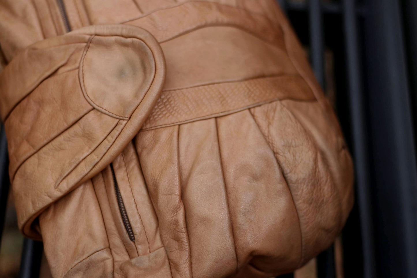 70s Leather Bag| Vintage Brown Hobo Bag| Minimalist Women's Shoulderbag