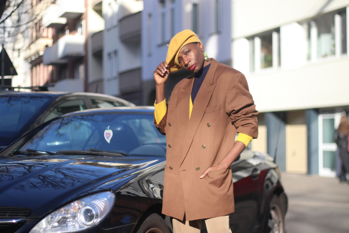 90s Wool blend Oversized blazer| Vintage Unisex blazer| Minimalist Chic Suit Jacket