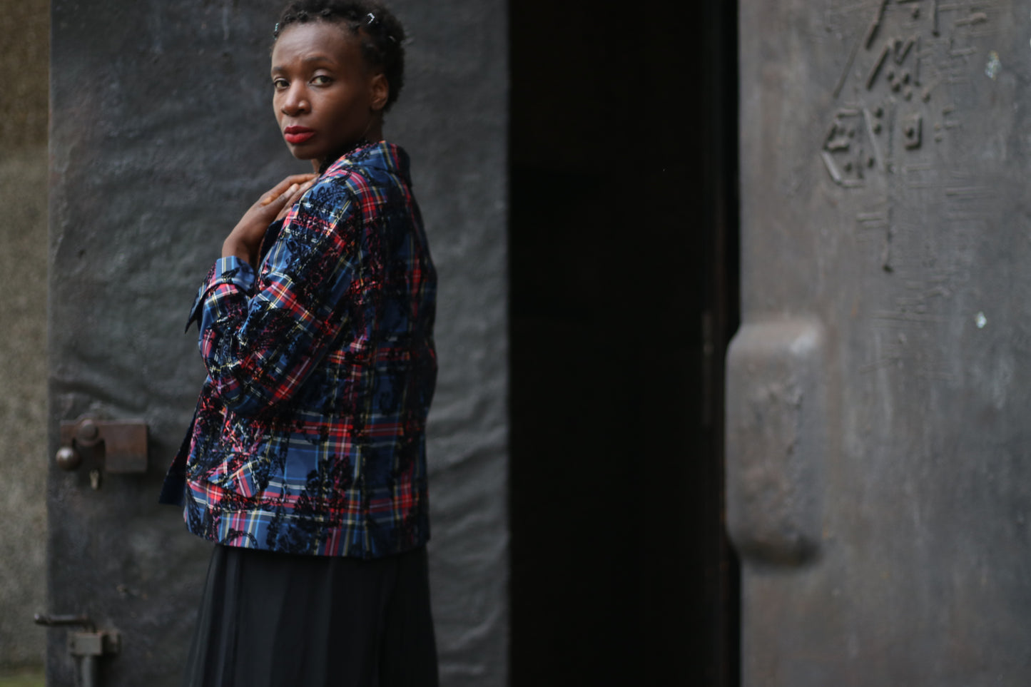 80s E E elegance Plaid Blazer | Vintage Women's Gothic Inspired Outerwear Medium|