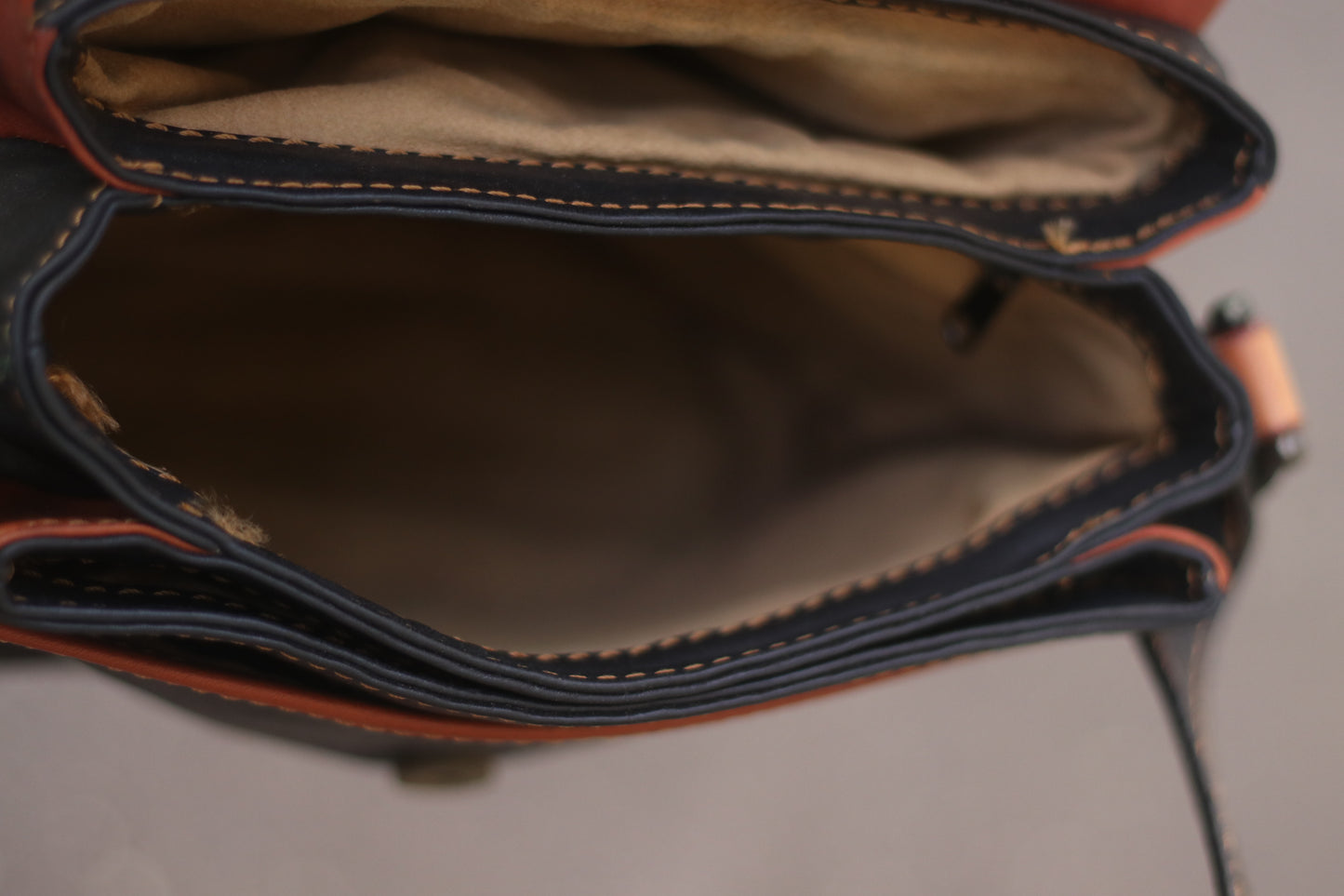 Vintage Brown Borella Leather Handbag