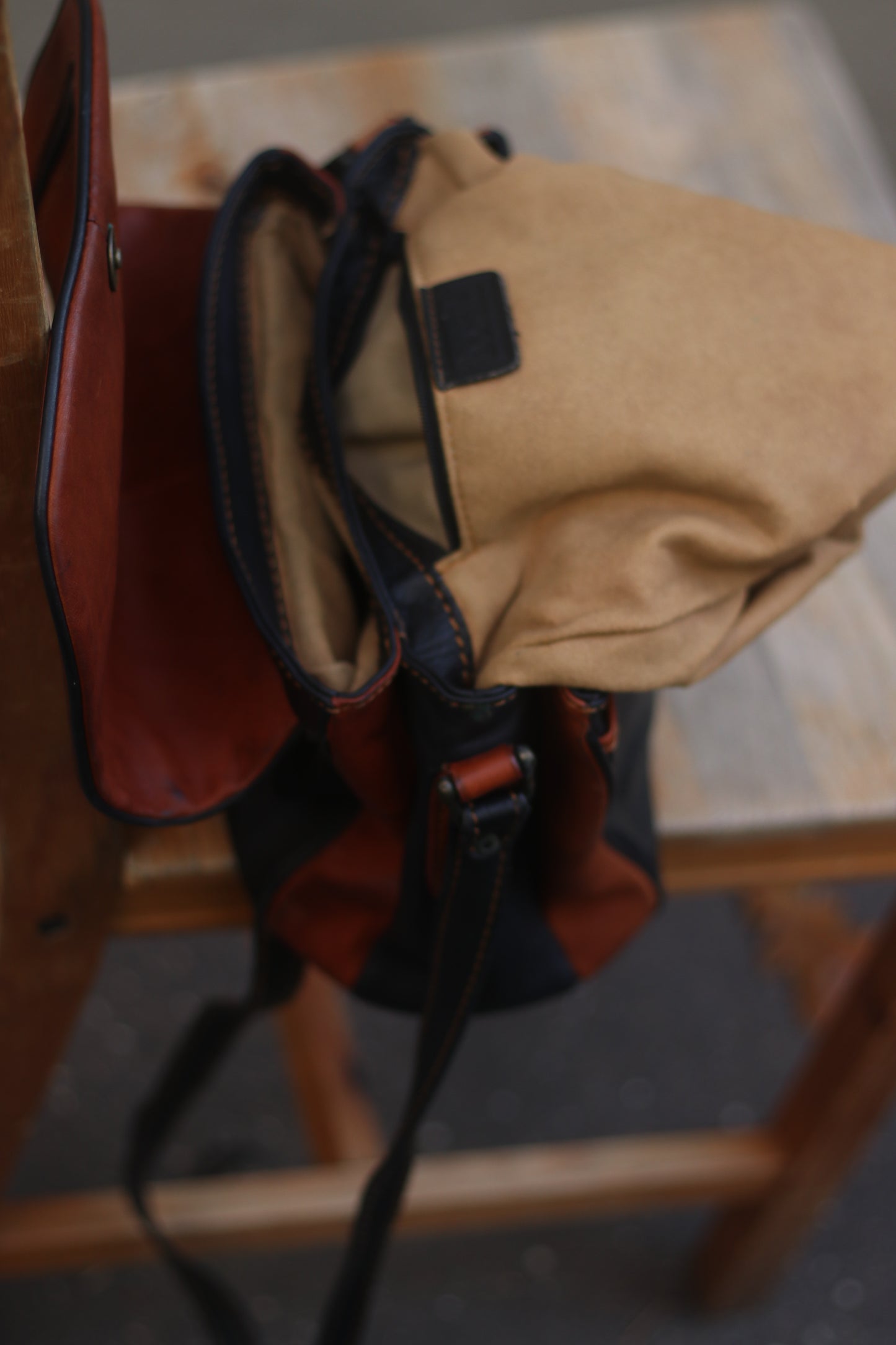 Vintage Brown Borella Leather Handbag