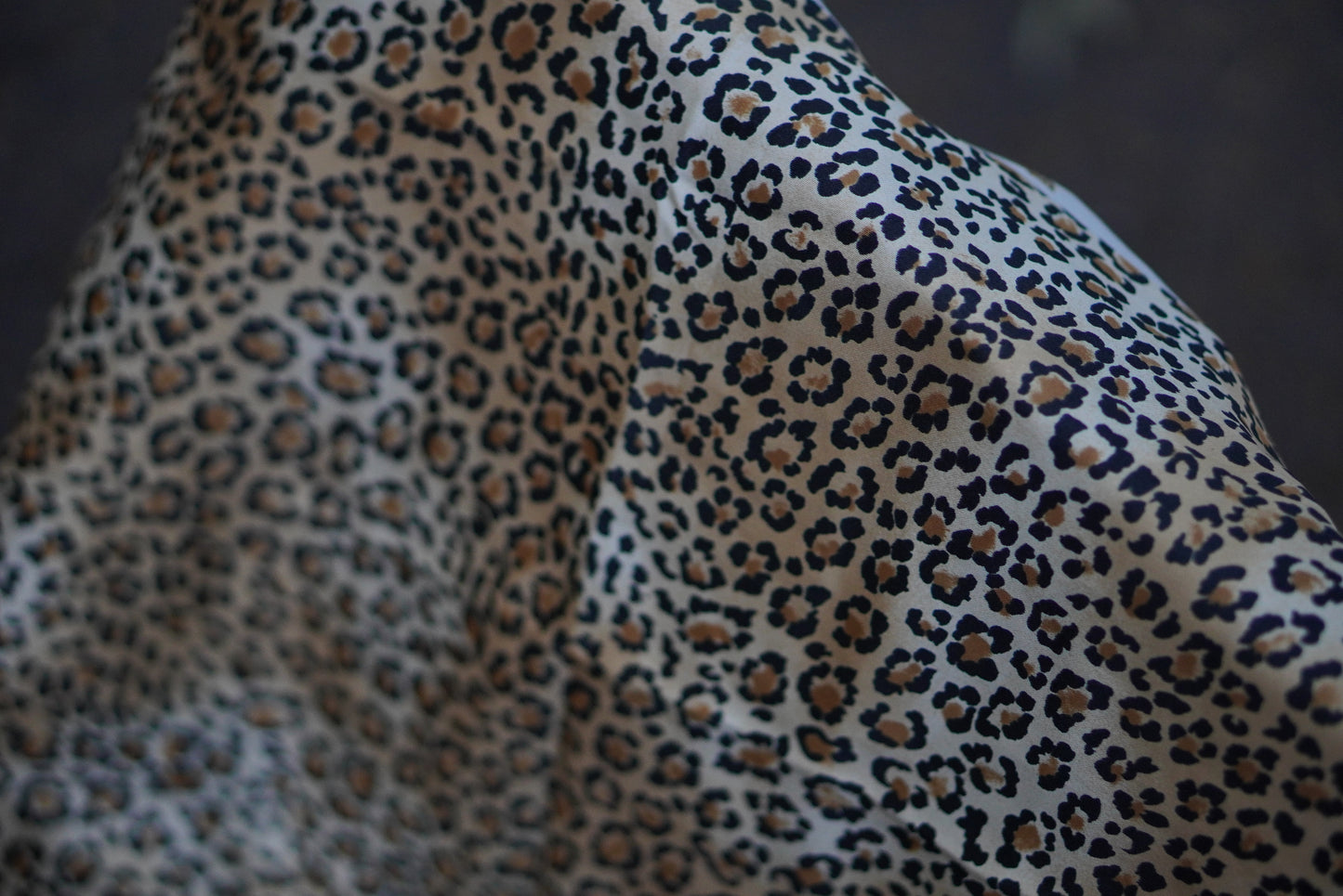 Vintage Italian Cheetah Print Scarf 1980s Animal Pattern Polyester Neck Head Wrap