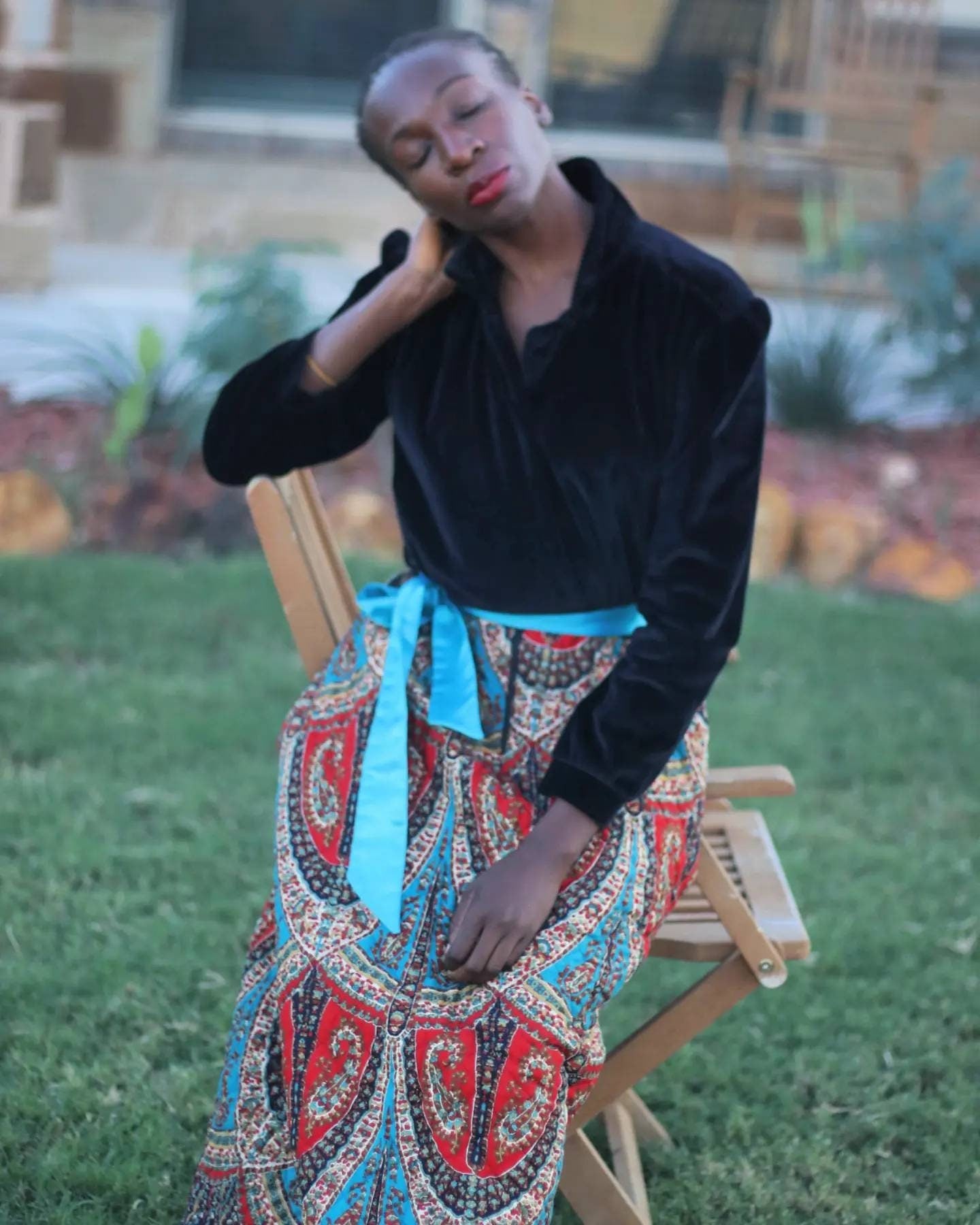 80s Circa 2000 quilted dress| Unique Vintage Maxi Mix medium design