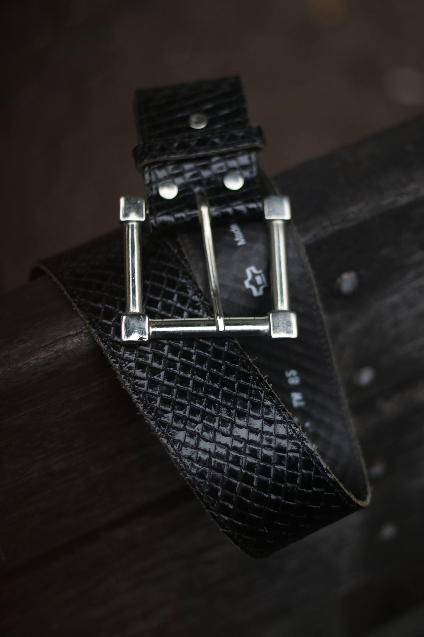 90s Leather Belt with silver buckle| Vintage Minimalist black belt with square shaped buckle| Capsule Wardrobe accessory waist belt
