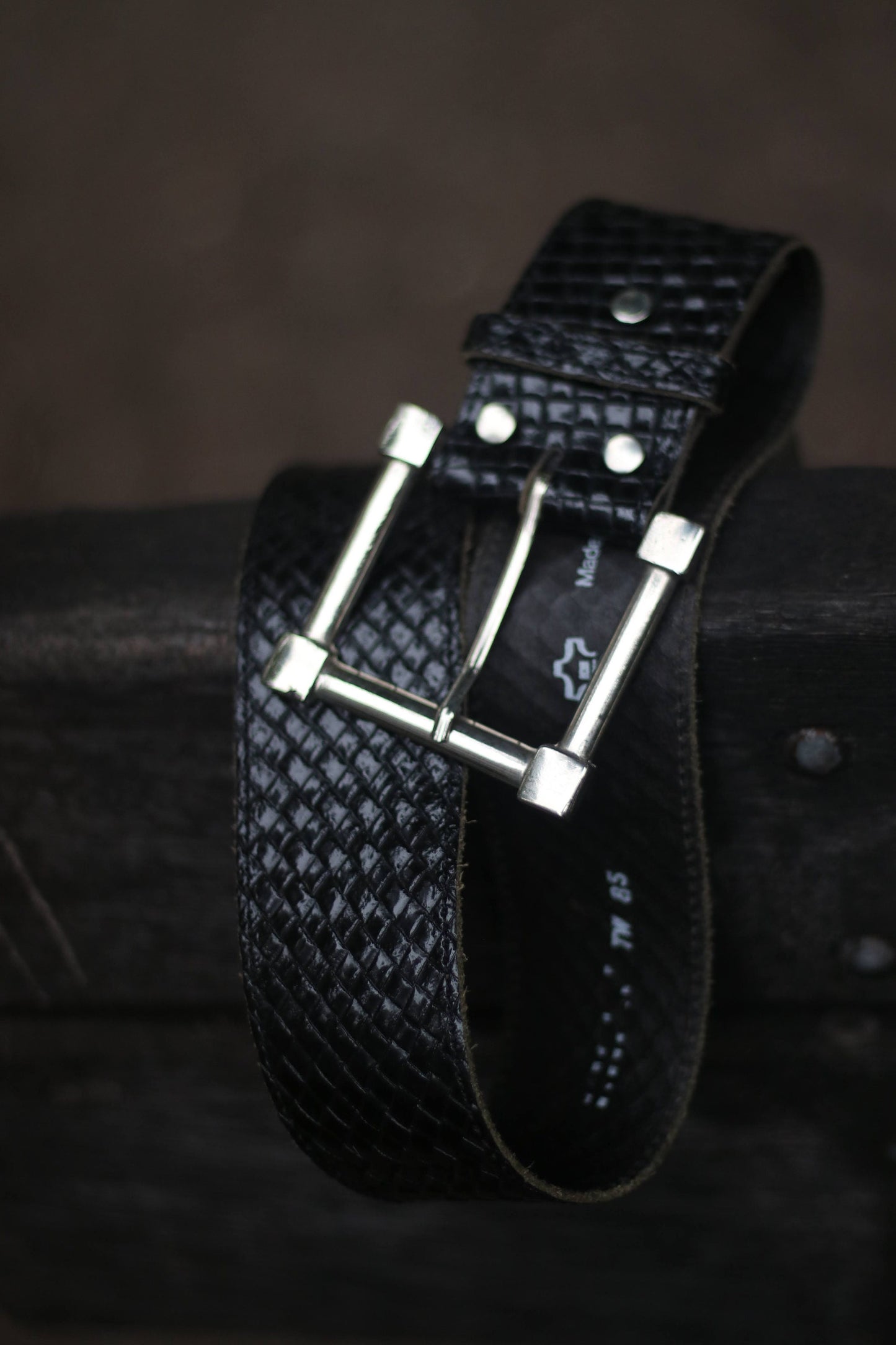 90s Leather Belt with silver buckle| Vintage Minimalist black belt with square shaped buckle| Capsule Wardrobe accessory waist belt