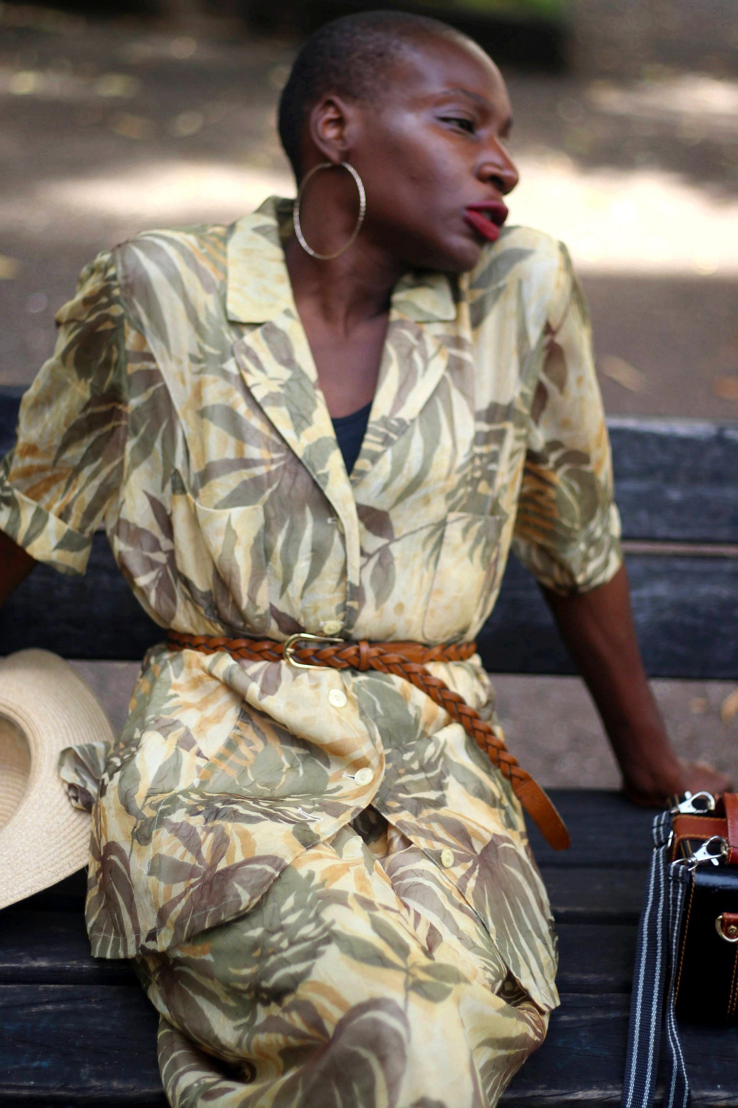 80s Skirt Suit| Vintage Basler floral print two piece| Maximalist Summer skirt and blouse mustard suit|