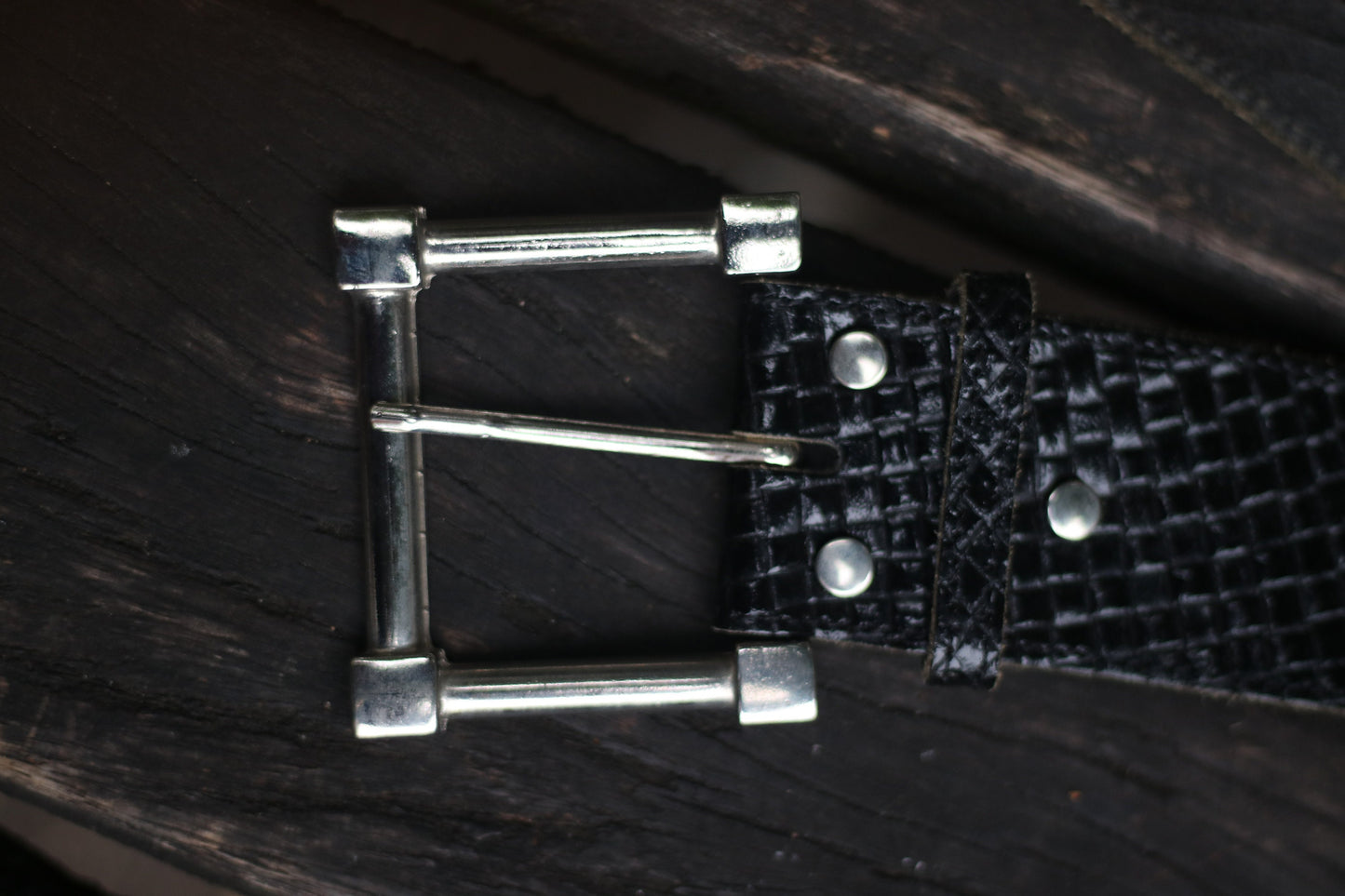 90s Leather Belt with silver buckle| Vintage Minimalist black belt with square shaped buckle| Capsule Wardrobe accessory waist belt