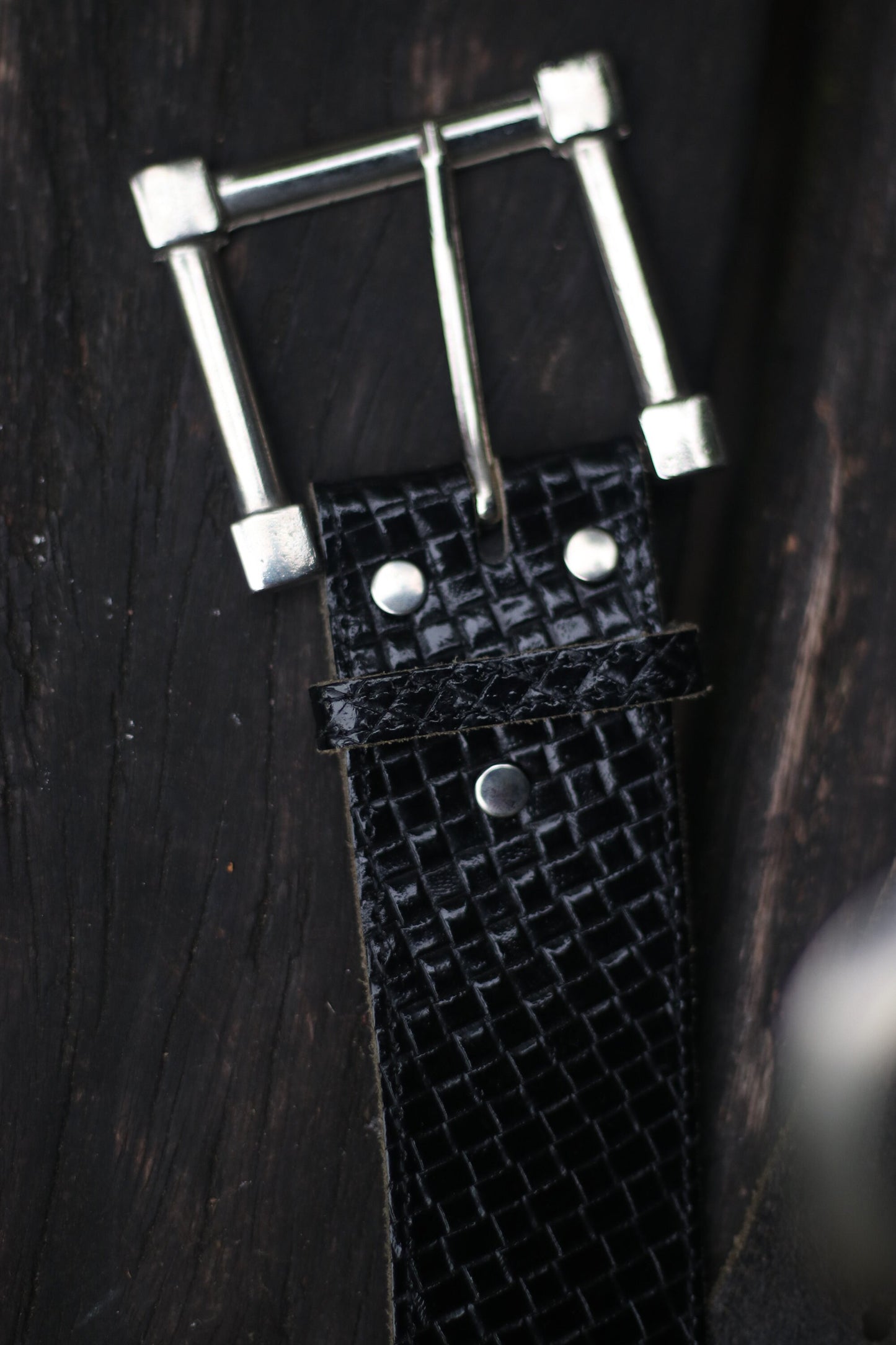 90s Leather Belt with silver buckle| Vintage Minimalist black belt with square shaped buckle| Capsule Wardrobe accessory waist belt