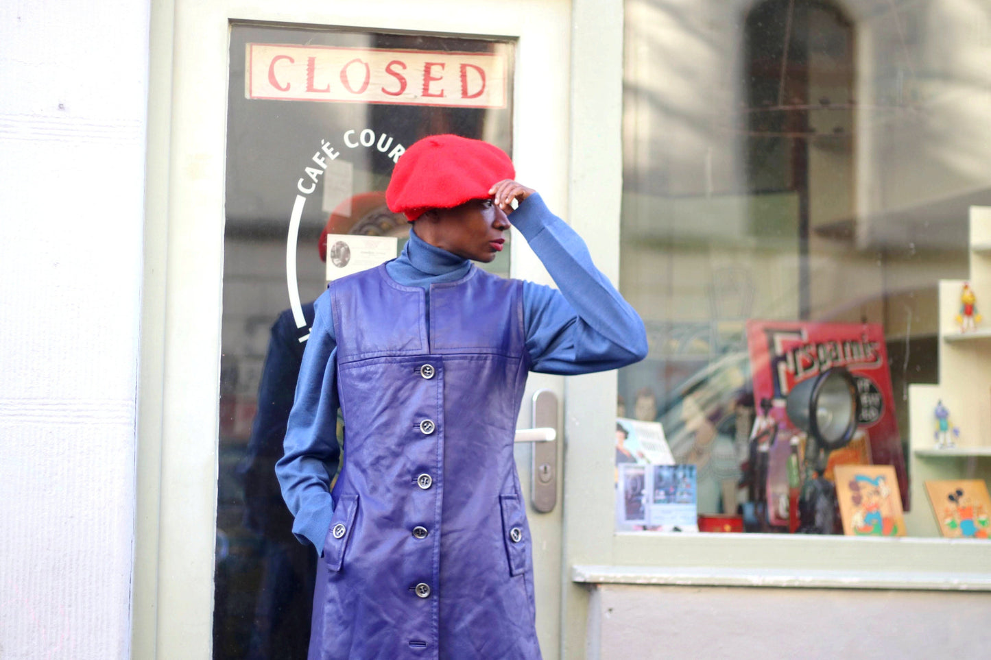 70s Purple Leather Dress| Vintage Sleeveless Chic Dress| Women's Chic Midi Dress