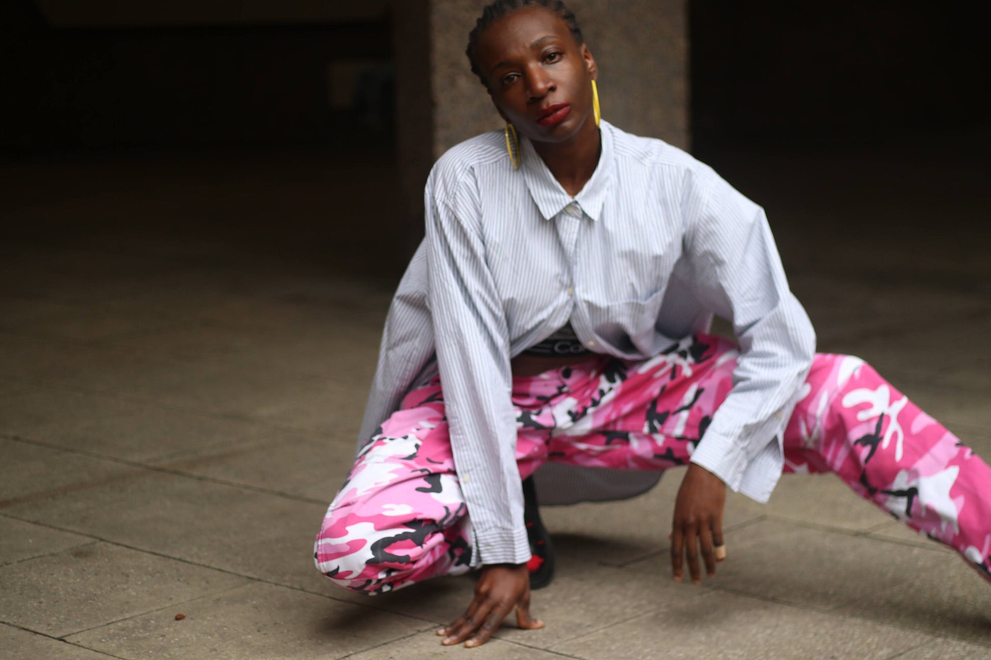 y2k Pink Camo Cargo Pants| Vintage Army inspired Camouflage Trousers| Women's Street style Pants