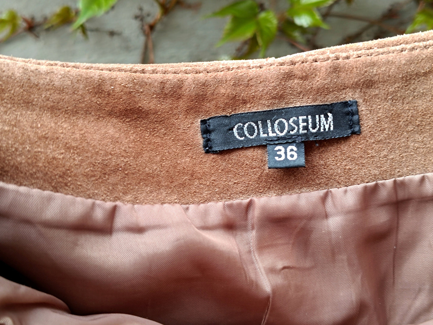 90s Brown Suede Skirt| Vintage Cowgirl Fringe Detailed Country skirt| Maximalist Colloseum leather design