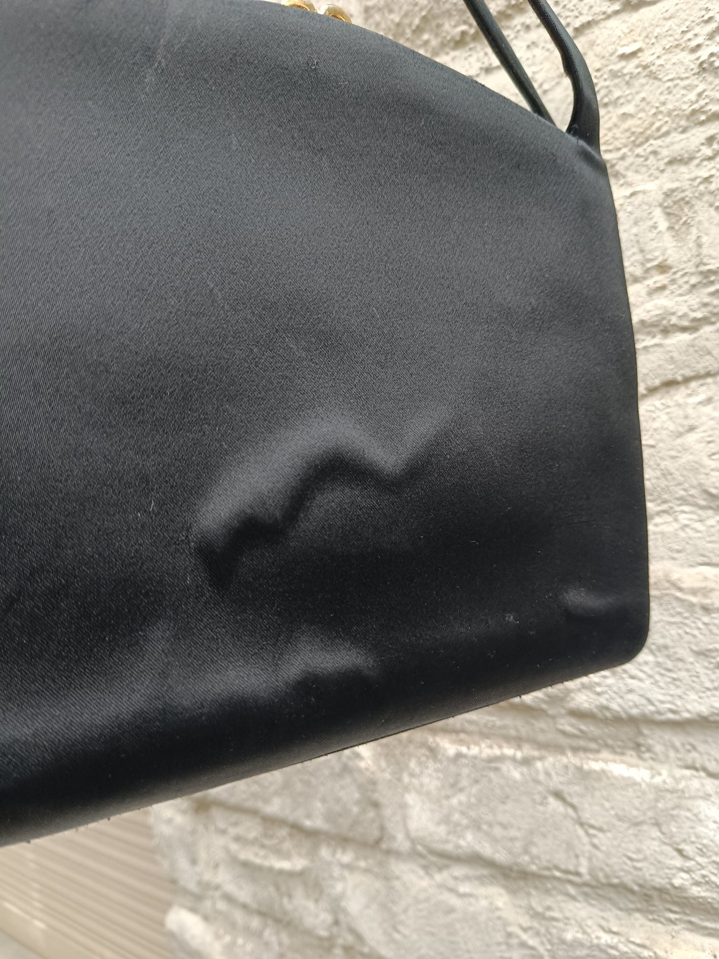 Vintage Black Avant-Garde Rose Bag | Handmade Origami Satin Shoulder Bag | Unique Evening Purse | Geometric Floral Design