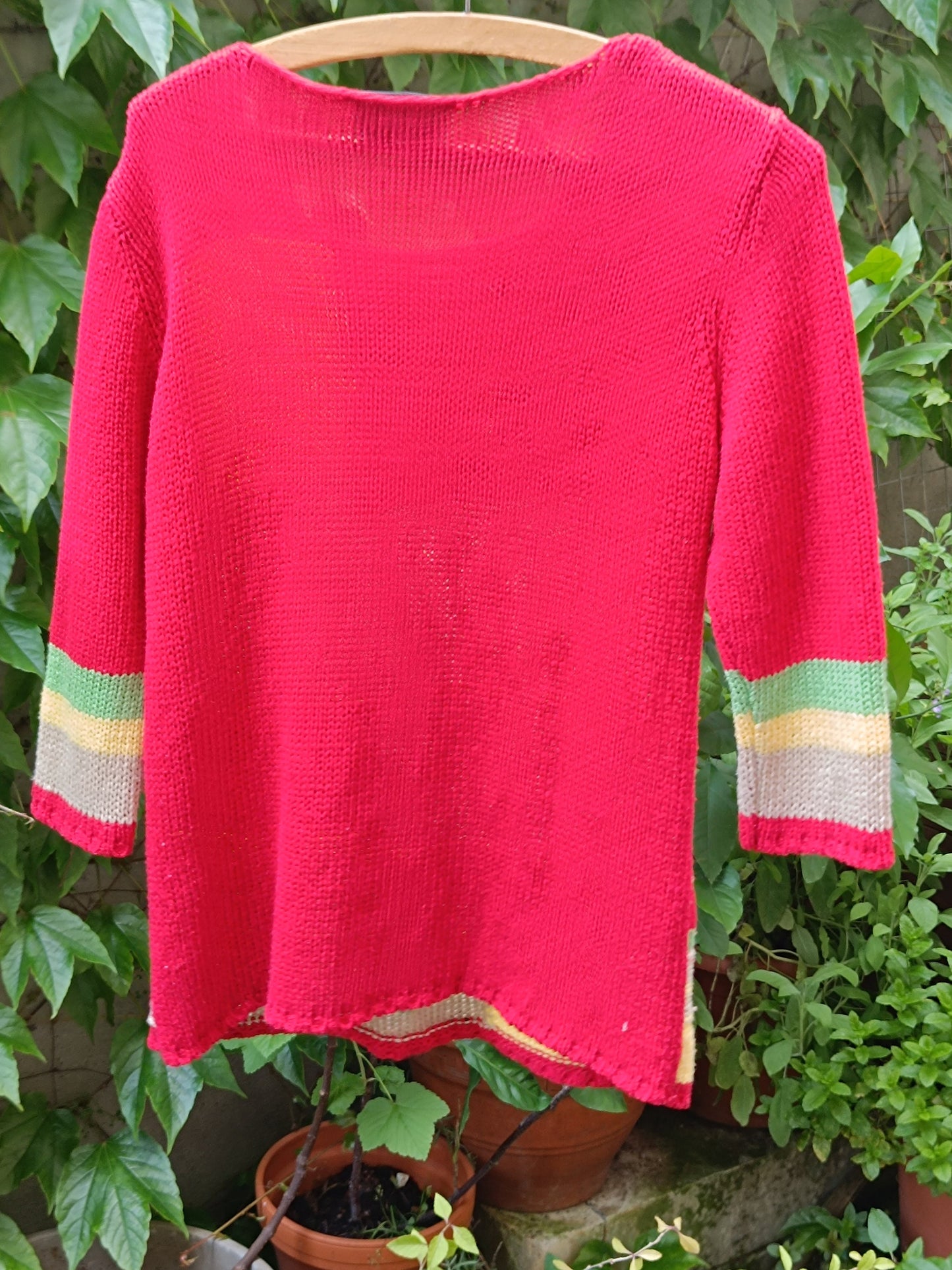 90s Umberto Rosetti Sweater| Vintage Color blocking Knit| Women's Casual Jumper
