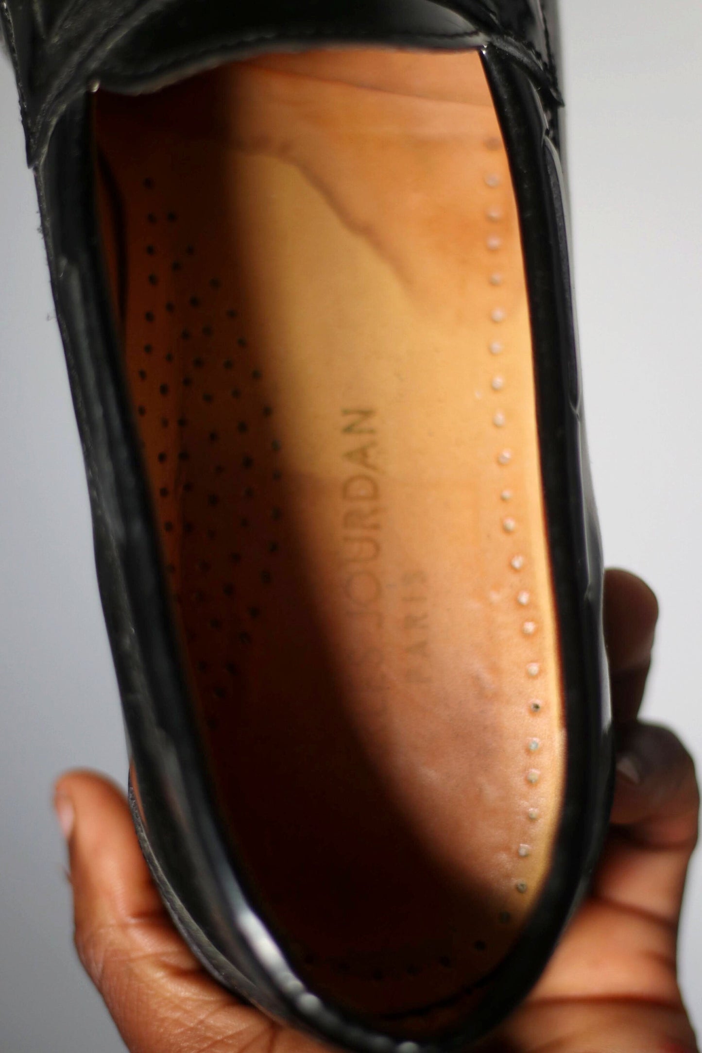 Vintage Charles Jourdan Loafers | Women's Black Brogues | Minimalist Oxford Shoes