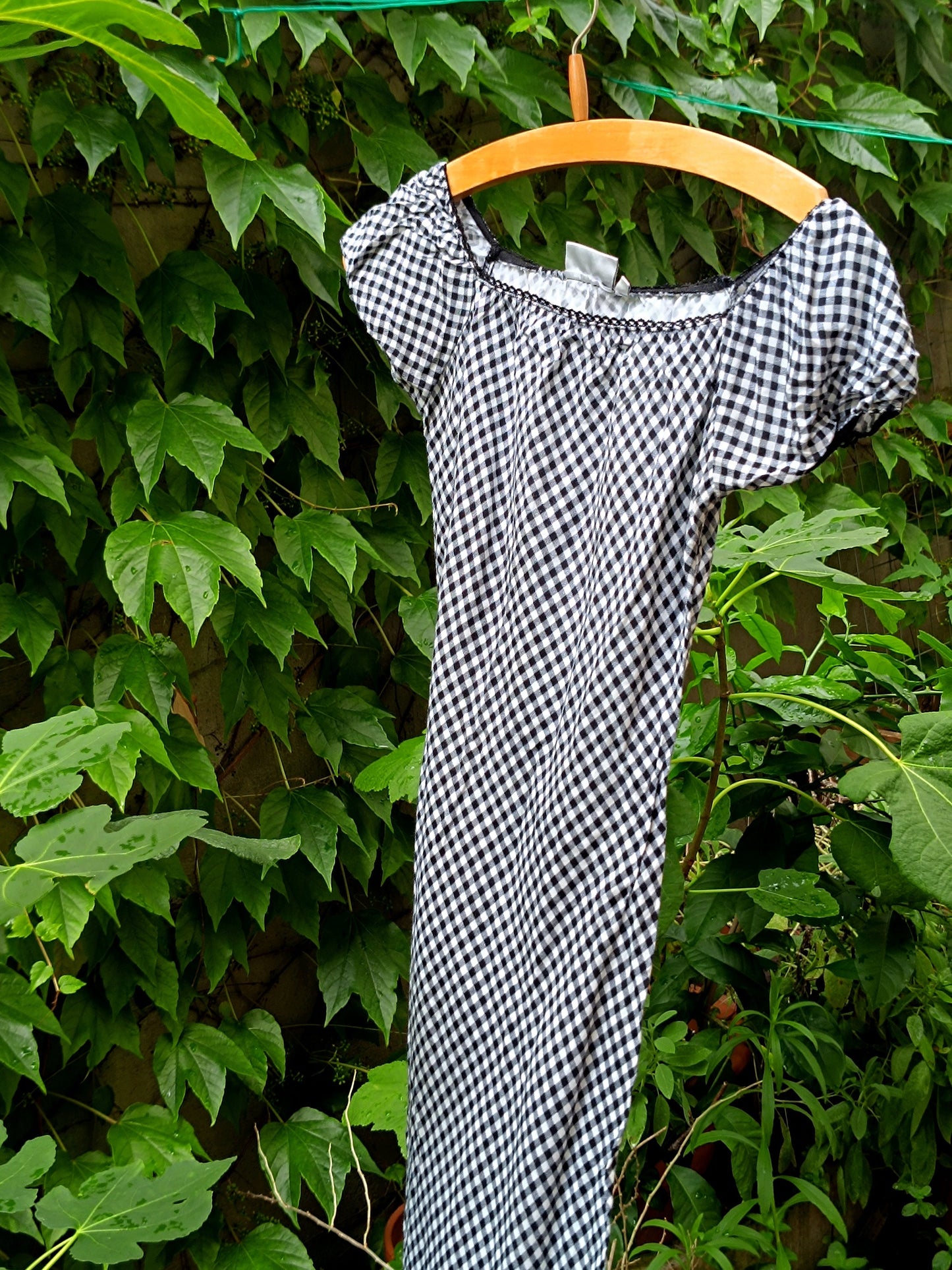 y2k Plaid Dress| Vintage Checkered dress in Black and White| Women's Midi-length H&M Summer Dress