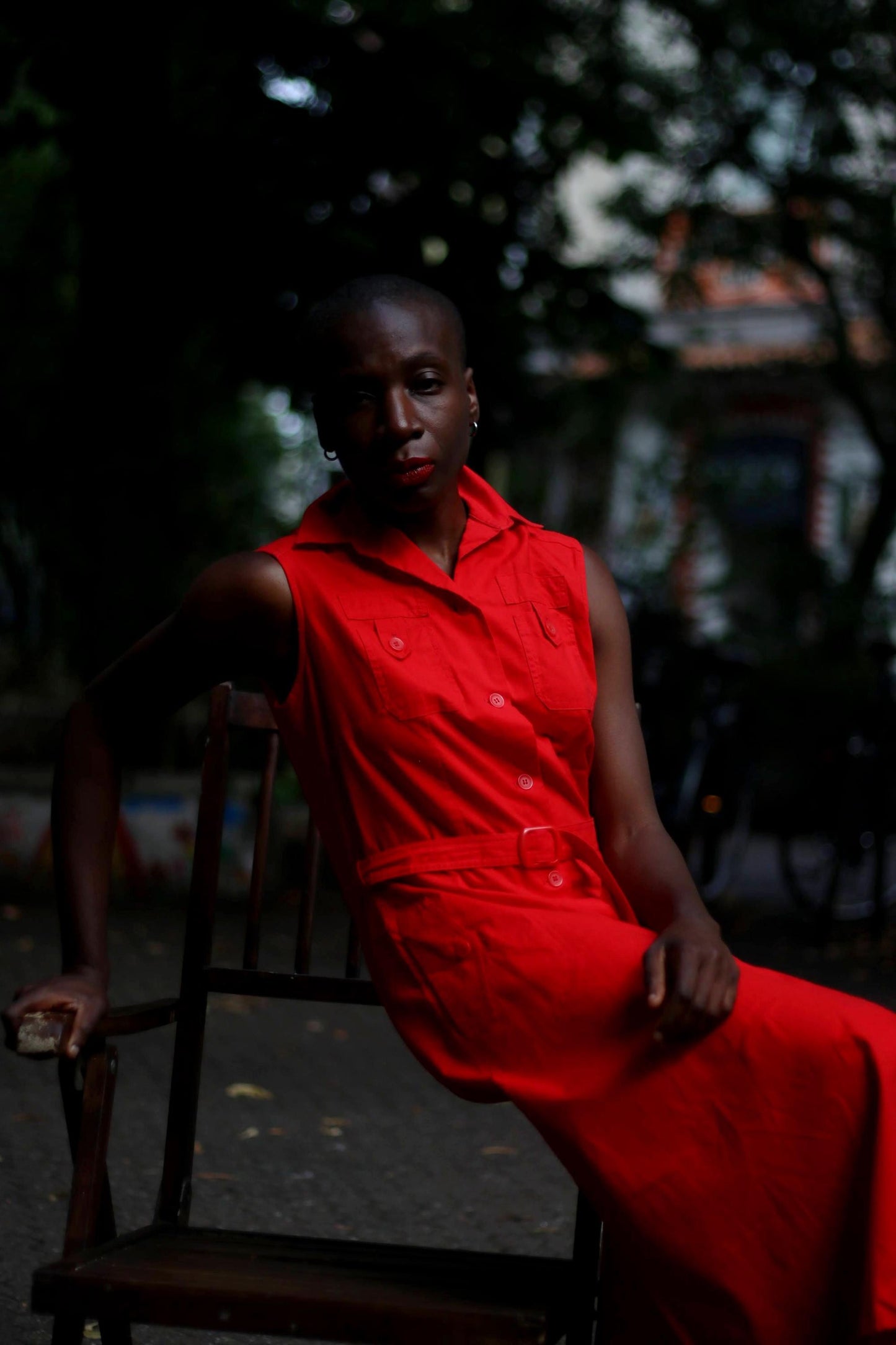 90s Minimalist Dress| Vintage Red Feminine Sleeveless Design | C&A Women's Cotton Midi Dress|