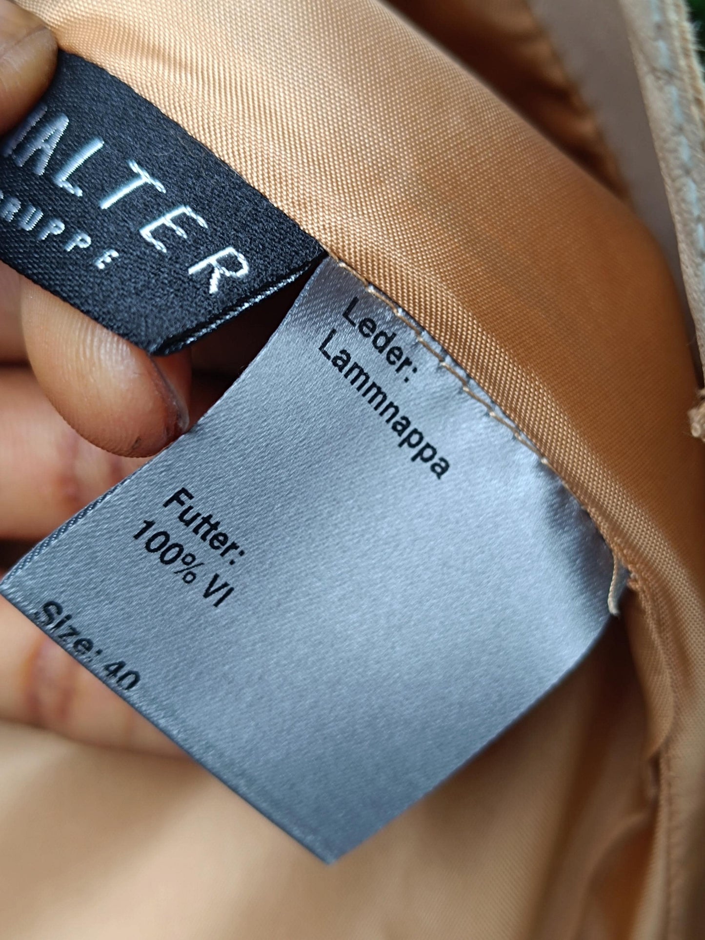 90s Nappa Leather Jacket | Vintage WALTER LEDER Minimalist Cream Leather Jacket| Women's Monochrome Leather Blazer