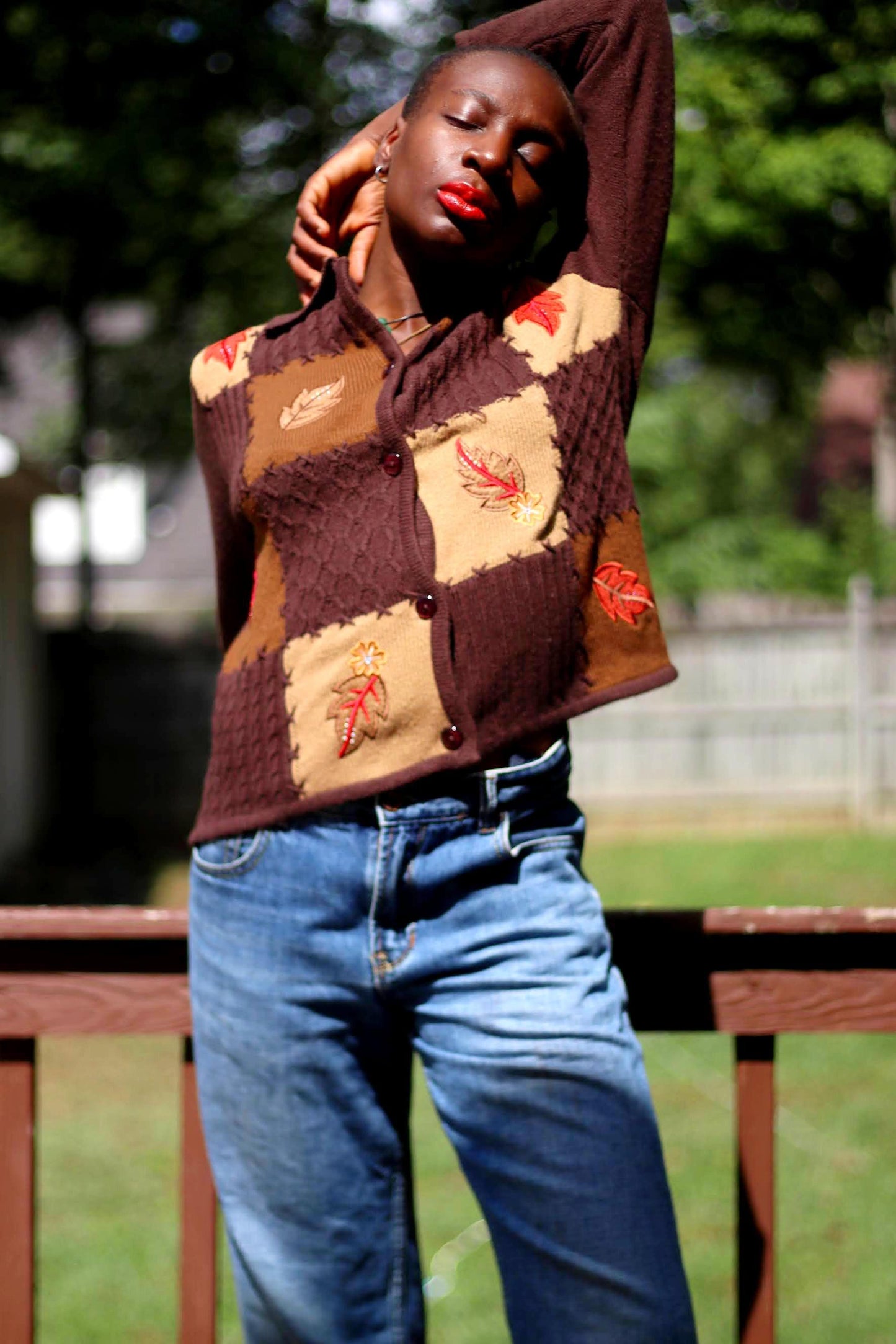 90s Cottage Core Cardigan| Vintage Bon Worth Autumn Sweater | Maximalist Cozy Long Sleeved Knitwear