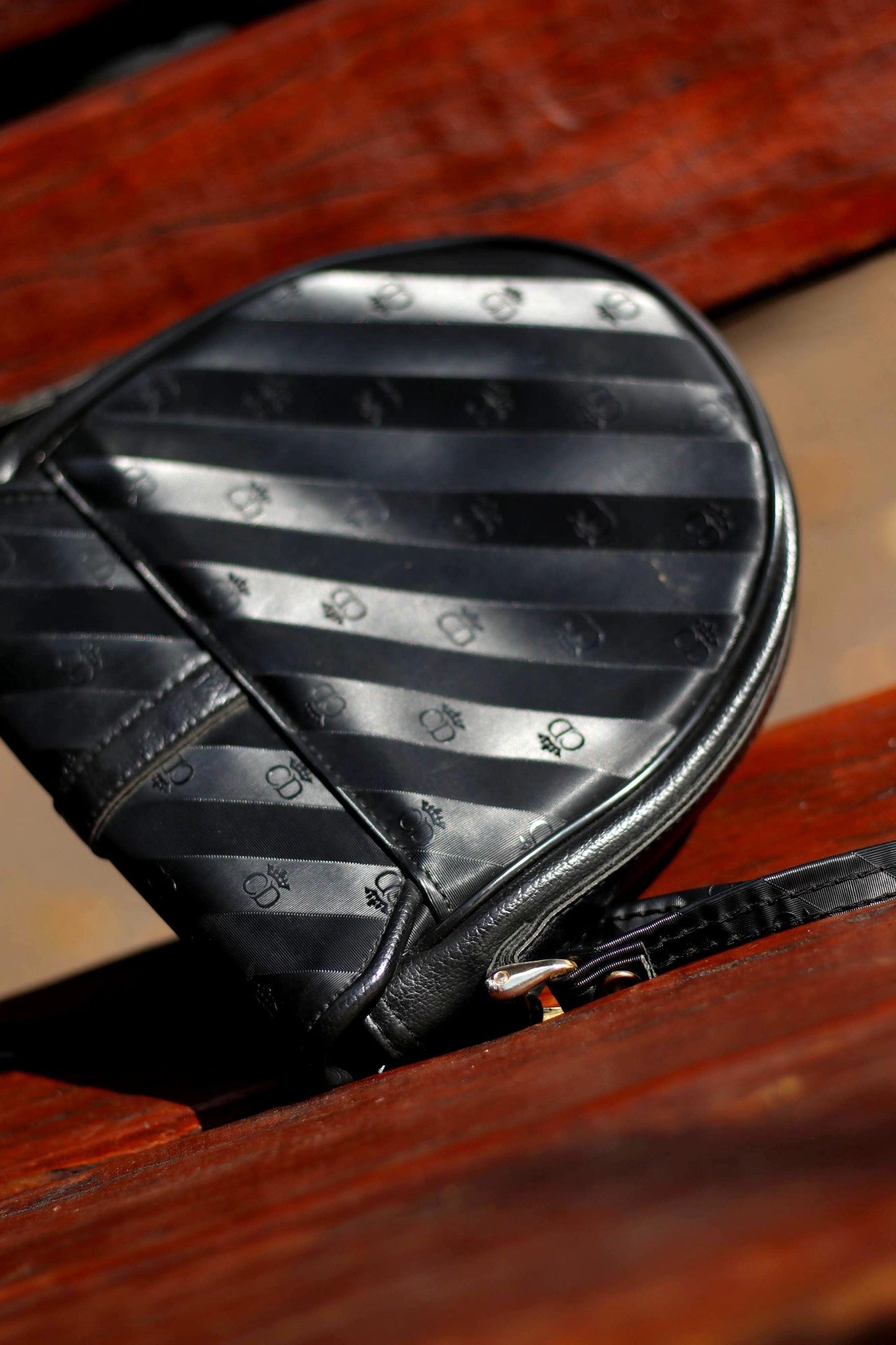 90s CD mini bag| Vintage Minimalist Black Leather Crossbody bag |Classic logomania compact bag