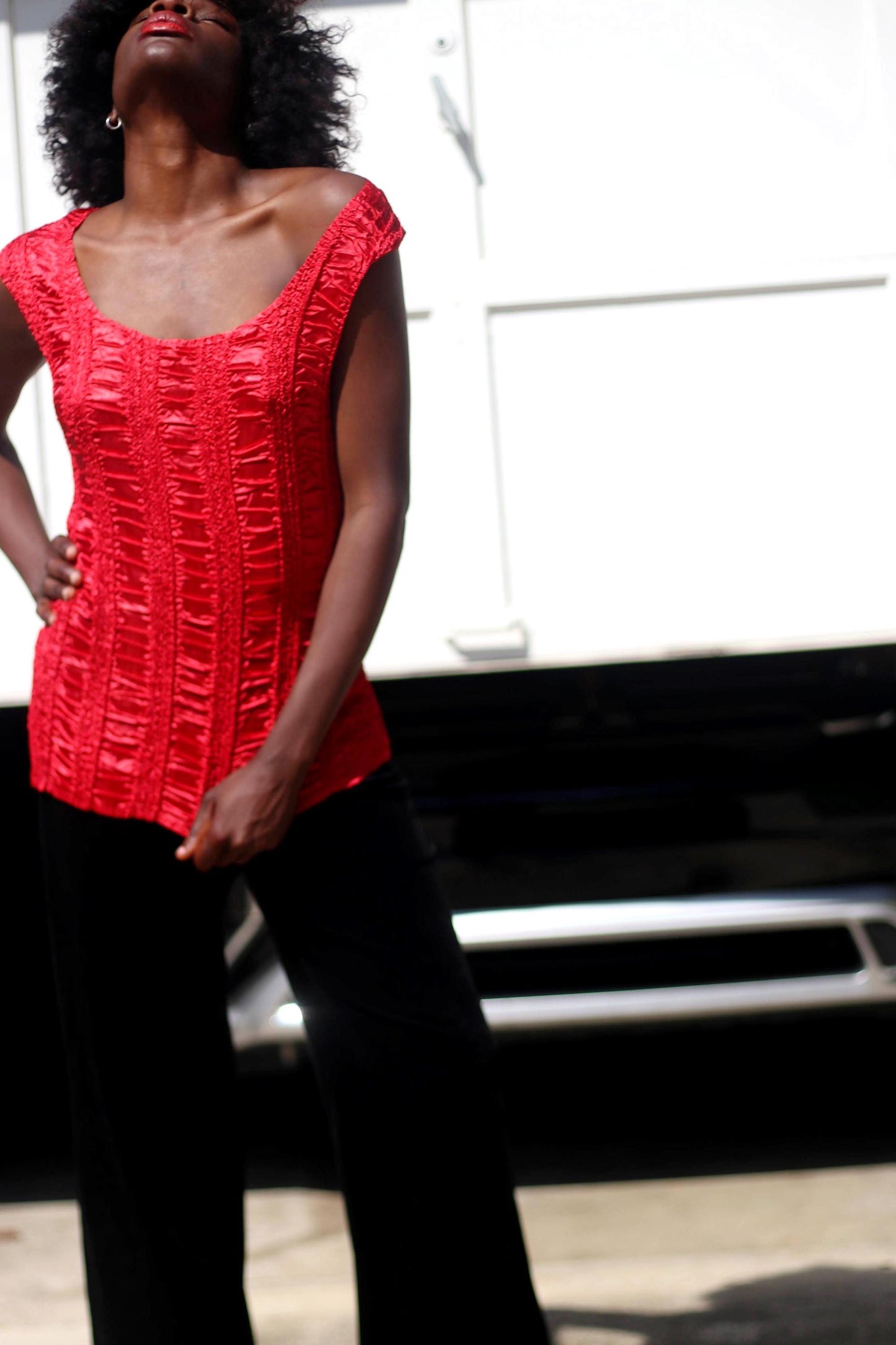 y2k Metallic Party Top| Vintage Sleeveless Red Textured Festive Shirt| Women's After-dark Glamorous Shirt