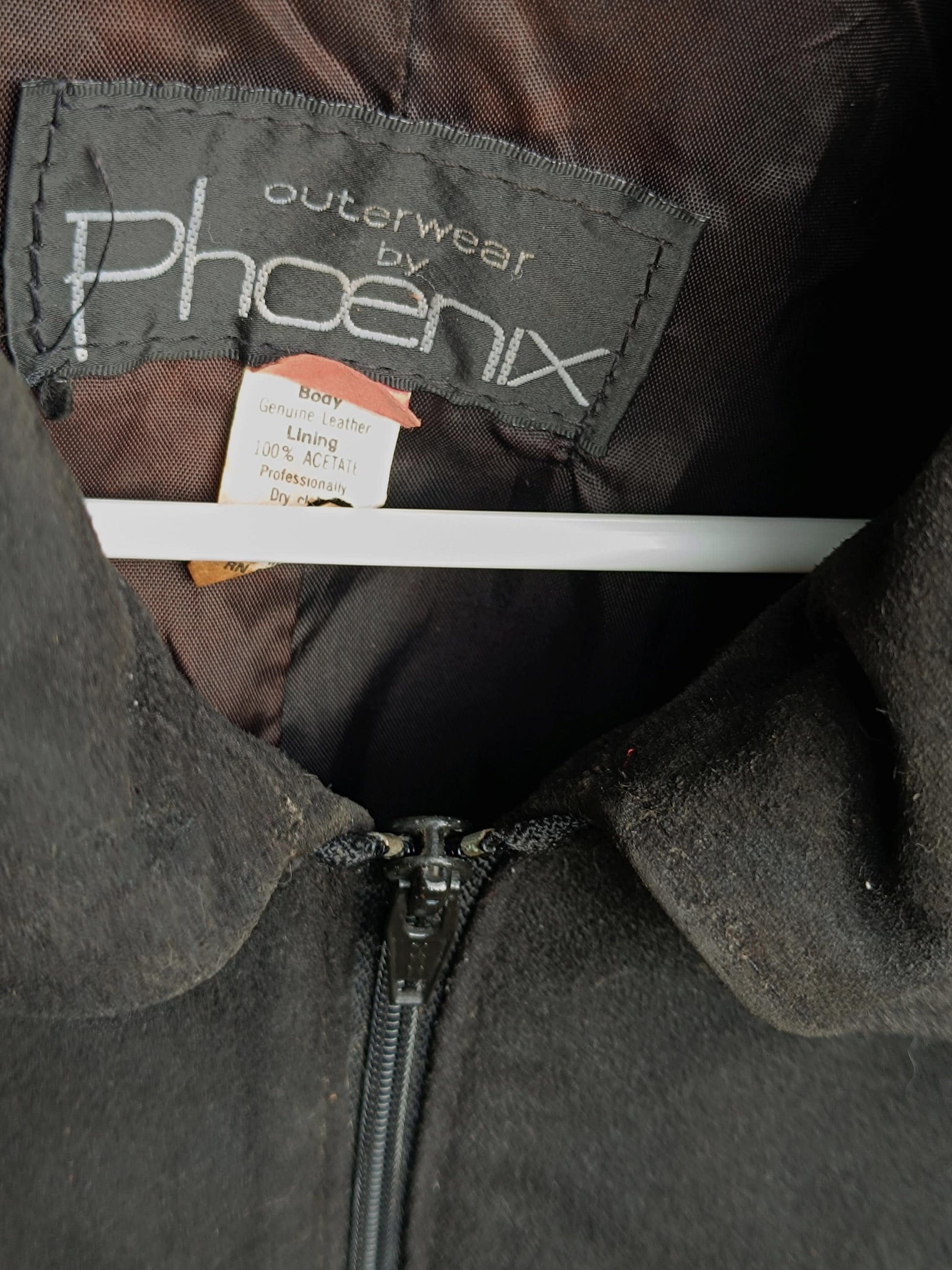 Phoenix Women's Suede Jacket| Vintage Black Cowgirl Fringed Cropped Coat| 80s Western-inspired Jacket