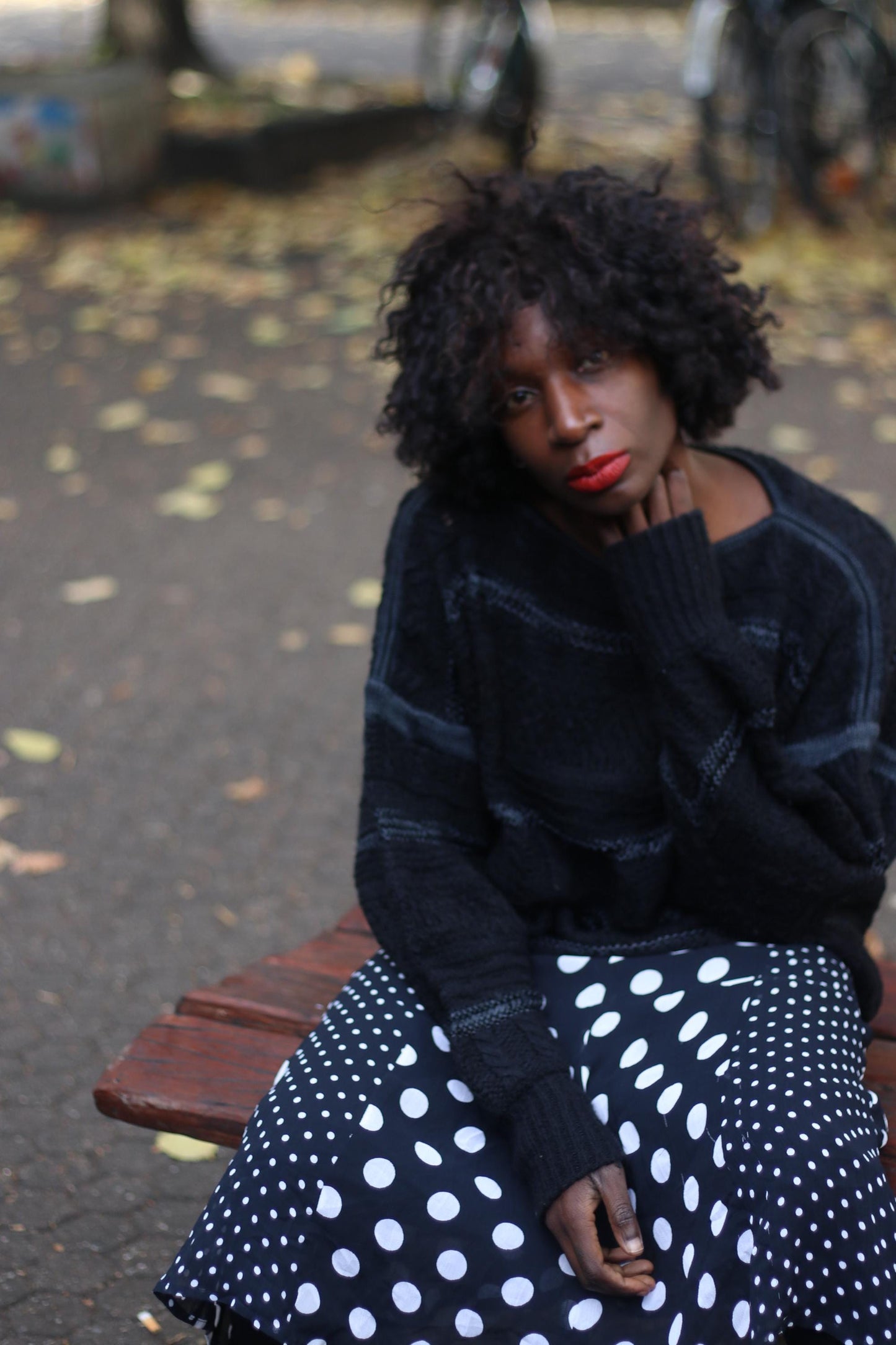 y2k Apriori Skirt| Vintage Polka Dot Skirt| Black and white Midi Skirt