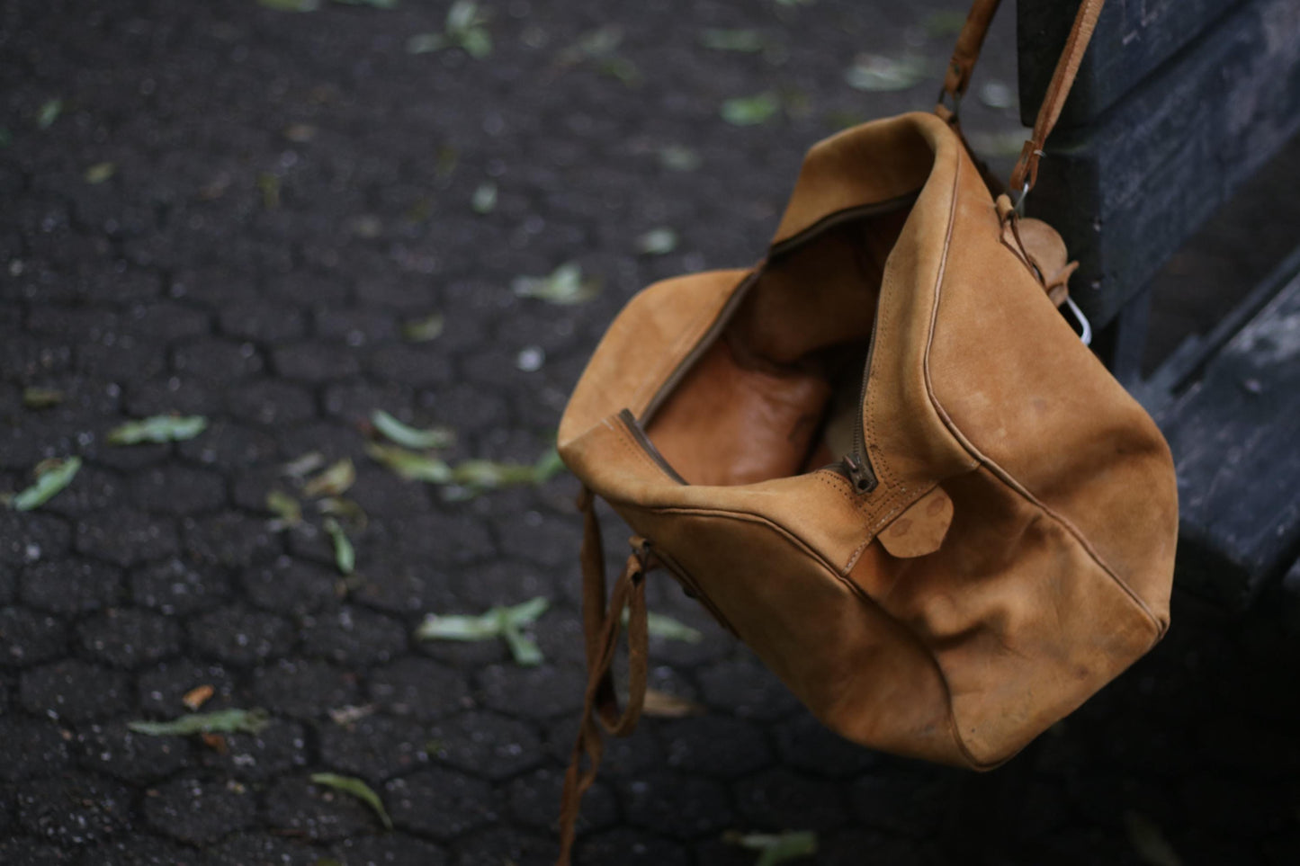 Vintage Suede Weekend Bag | 70s Brown Unisex Travel Bag