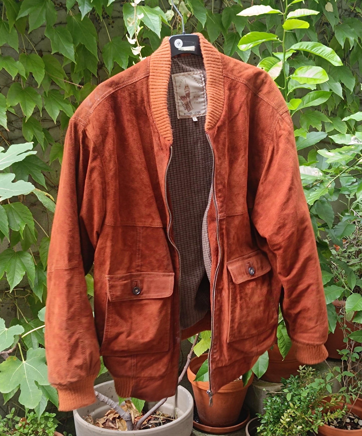90s Suede Bomber Jacket| Genuine Unisex Leather Bomber | Brown Minimalist Jacket S-L