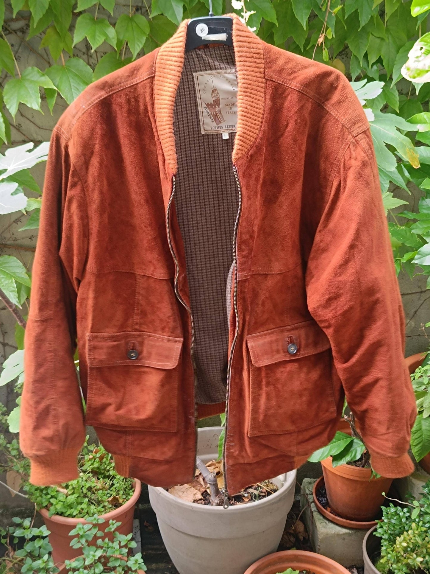 90s Suede Bomber Jacket| Genuine Unisex Leather Bomber | Brown Minimalist Jacket S-L