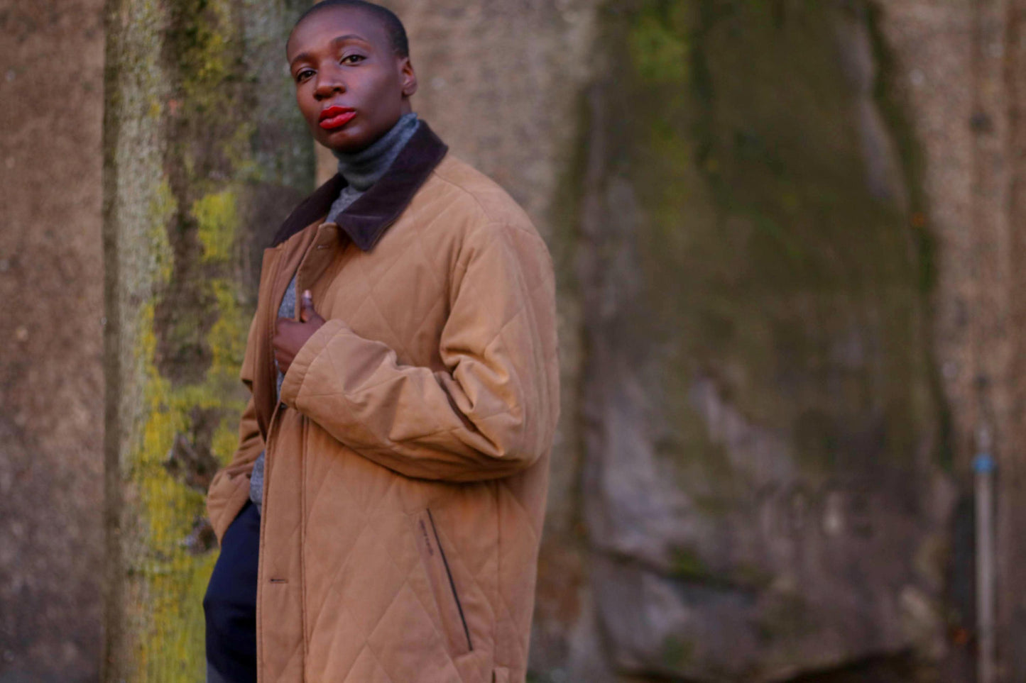 90s Pierre Cardin BarnCoat | Vintage Unisex Brown Quilted Coat| Minimalist Fall Coat