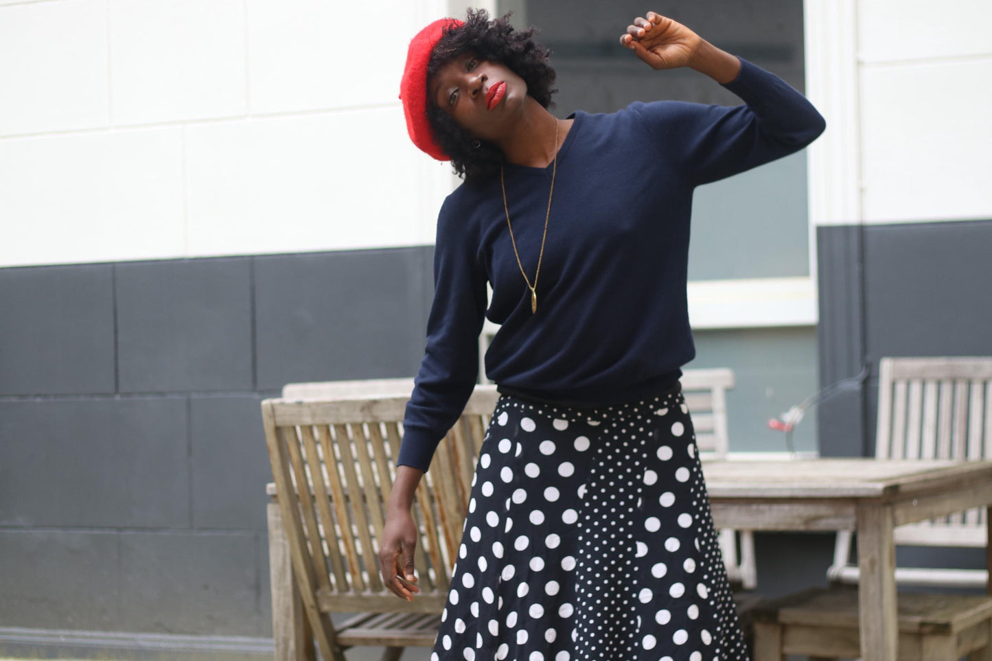 y2k Apriori Skirt| Vintage Polka Dot Skirt| Black and white Midi Skirt