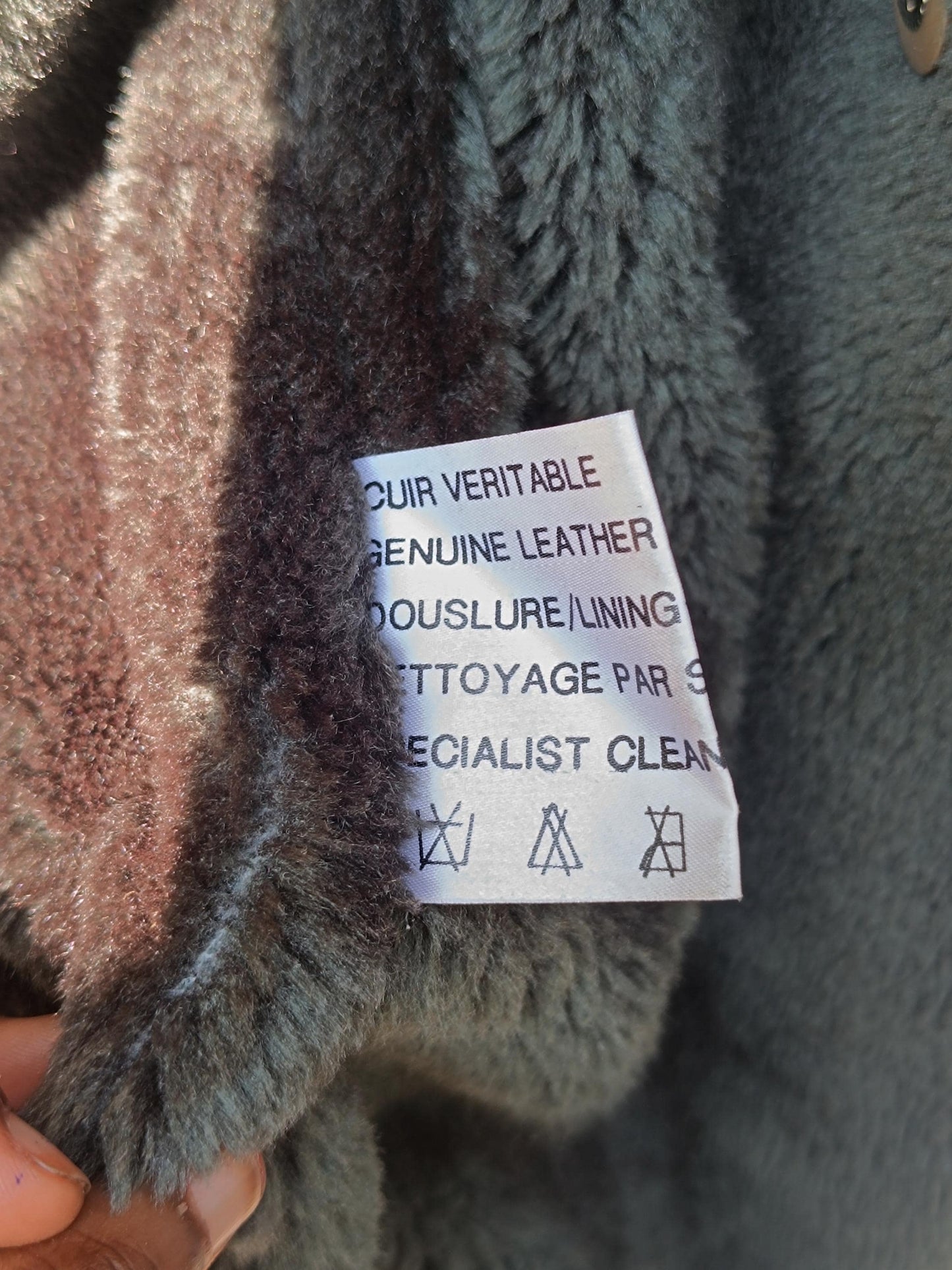 90s Suede Winter Coat| Genuine Unisex Leather Jacket | Women's Grey Oversized Minimalist Jacket S-L