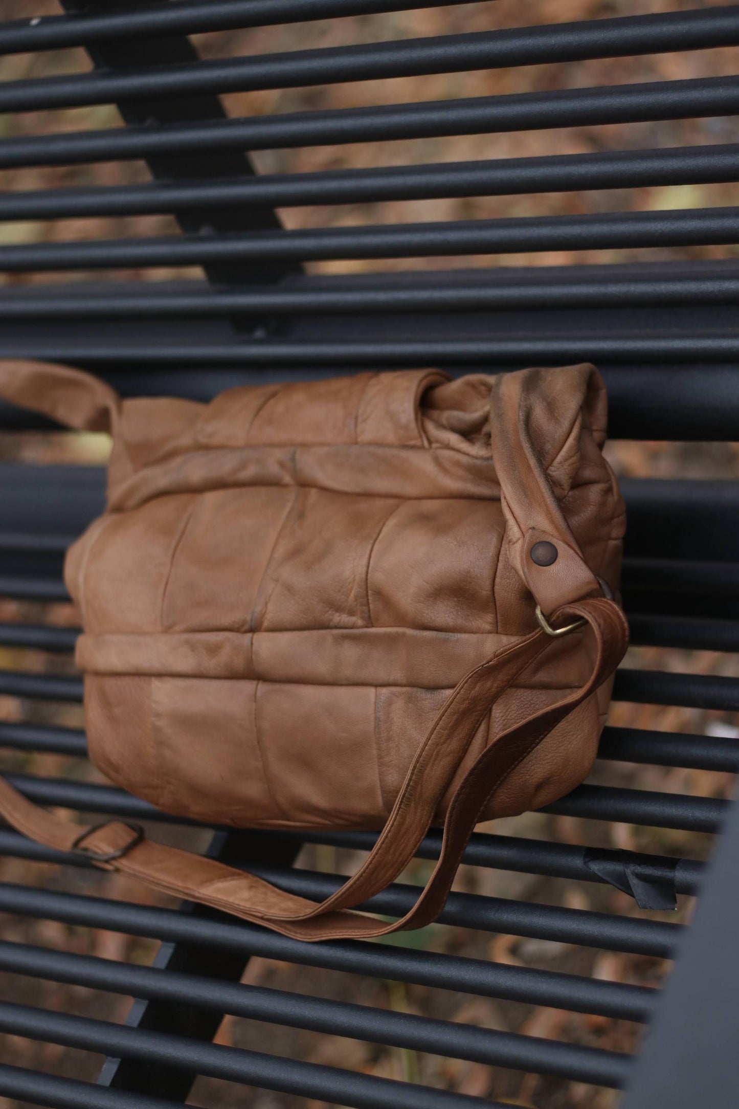 70s Leather Bag| Vintage Brown Hobo Bag| Minimalist Women's Shoulderbag