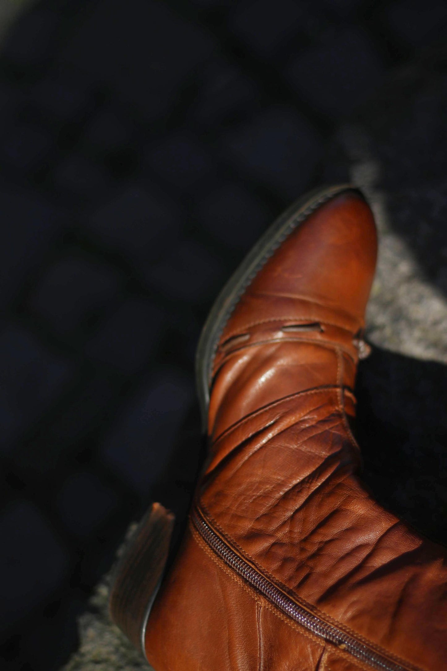 Vintage Brako Leather Boots| Women's 90s Knee-length Boots Lace-up Shoes