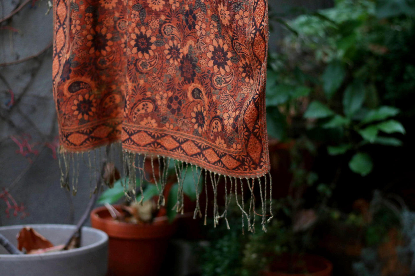 90s Boho Scarf| Vintage lightweight Scarf with Paisley Print| Maximalist Accessory