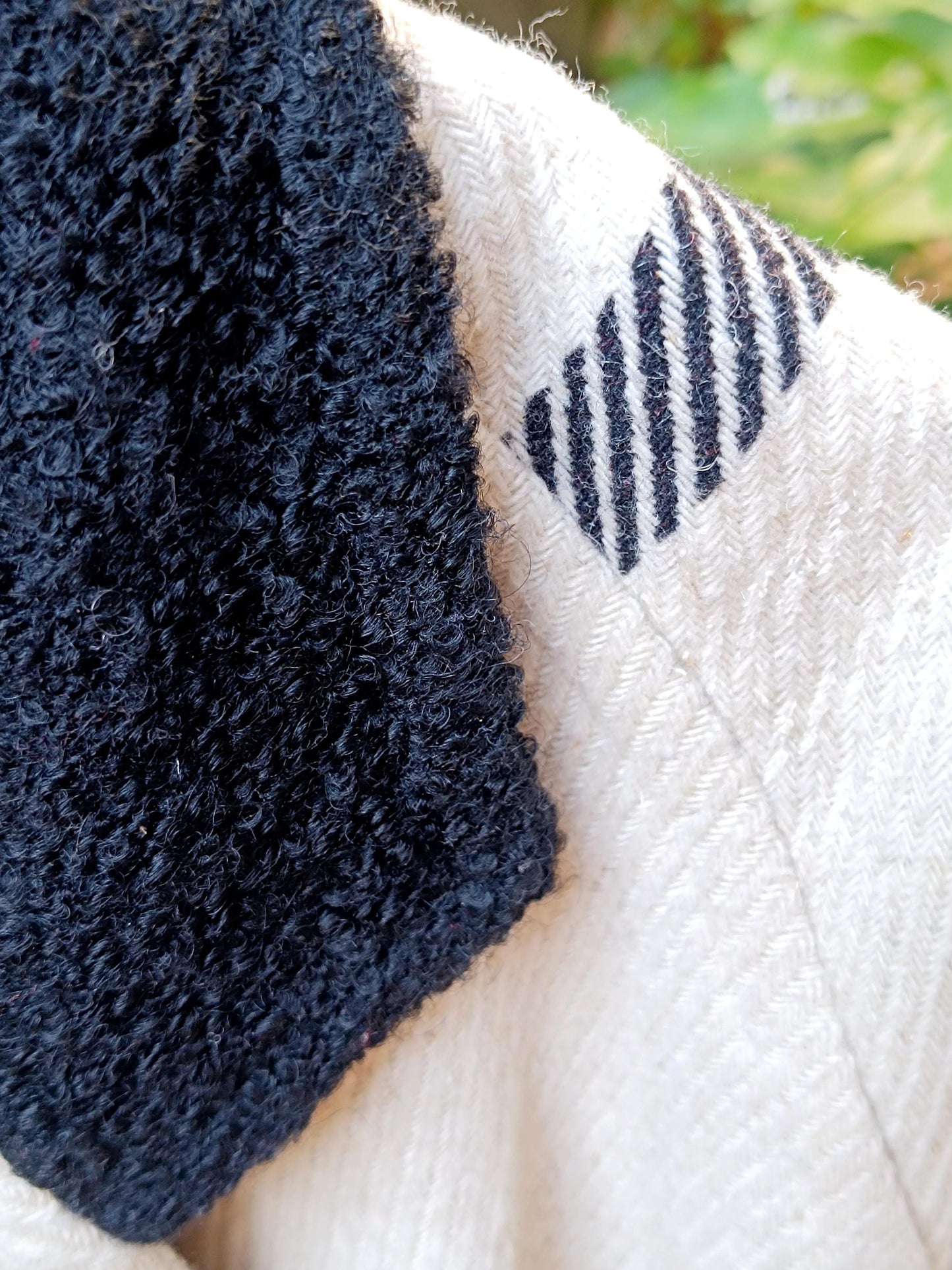 Nale Junior Paris Coat| Vintage 60s Black & White Cape Like Winter Jacket| Minimalist Mod Women's Coat |