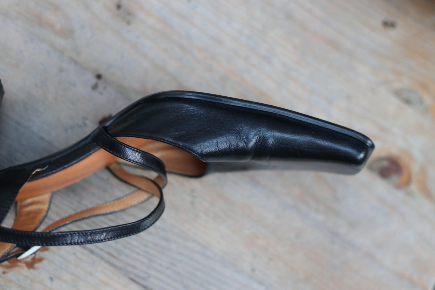 90s Mexx Leather Heels| Vintage Black Feminine Block Heel Shoes Size EU40