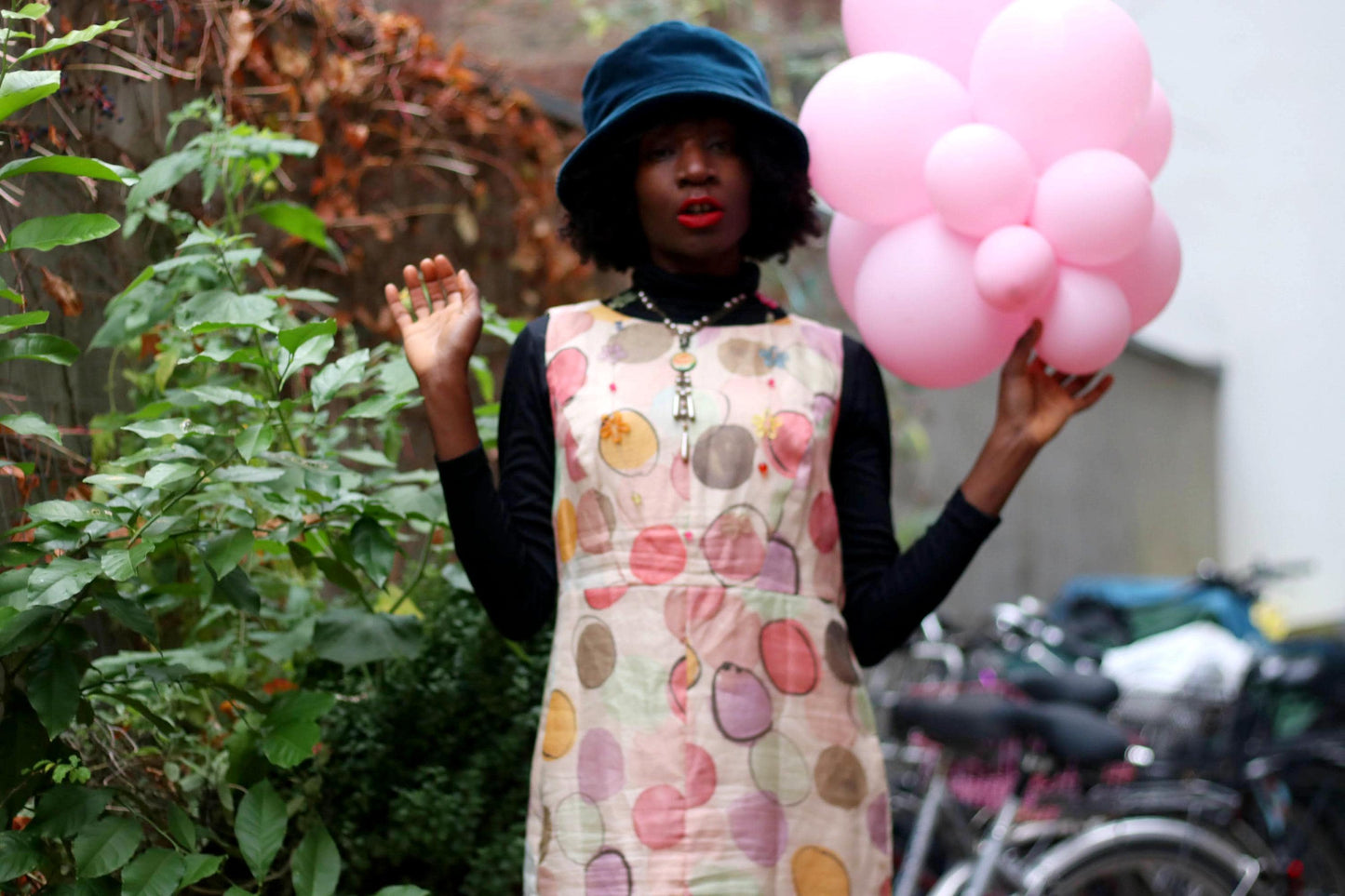 Vintage Luisa Cerano Dress| 90s Sleeveless Polka Dottted Midi Womens Dress