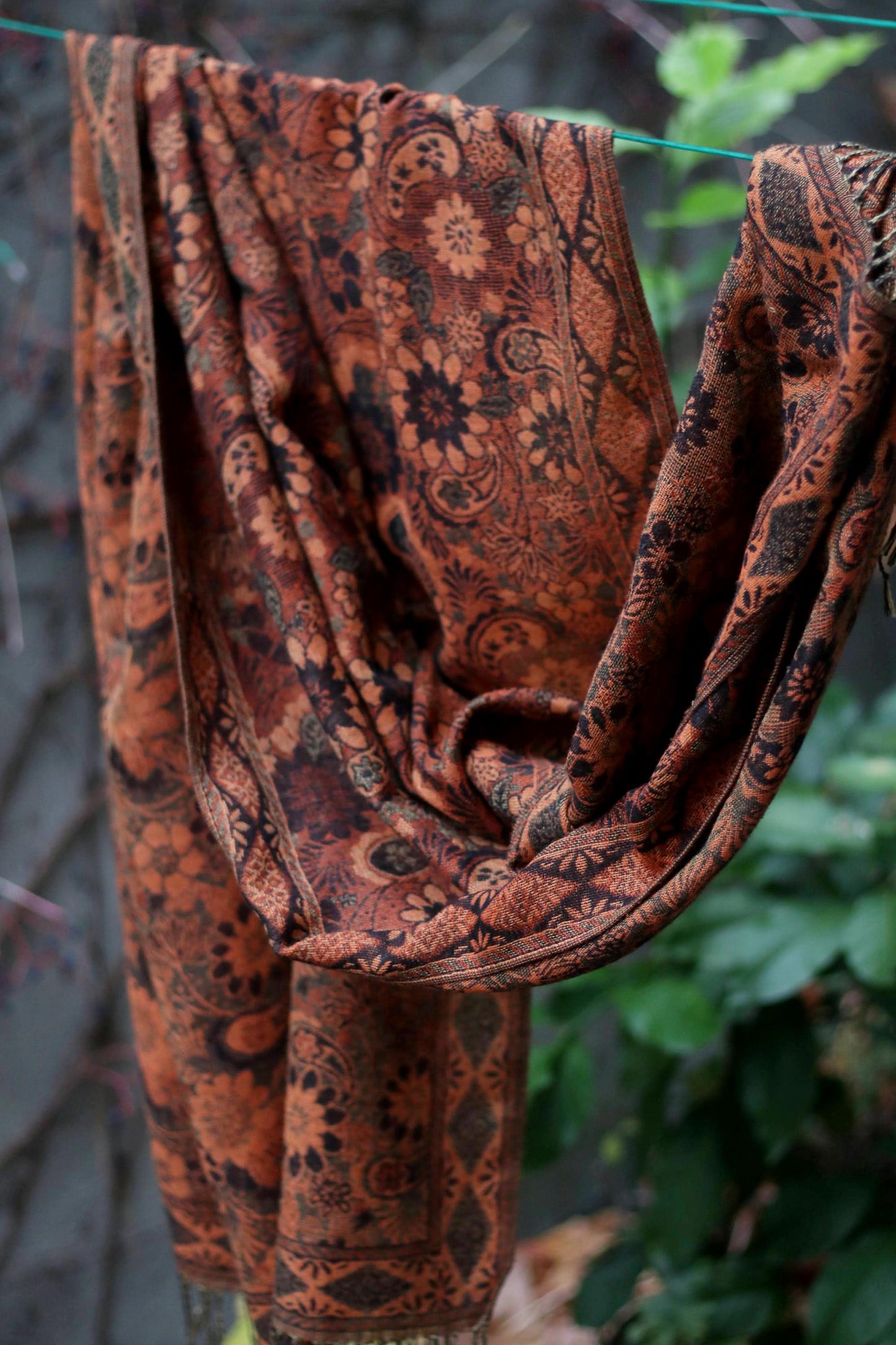 90s Boho Scarf| Vintage lightweight Scarf with Paisley Print| Maximalist Accessory
