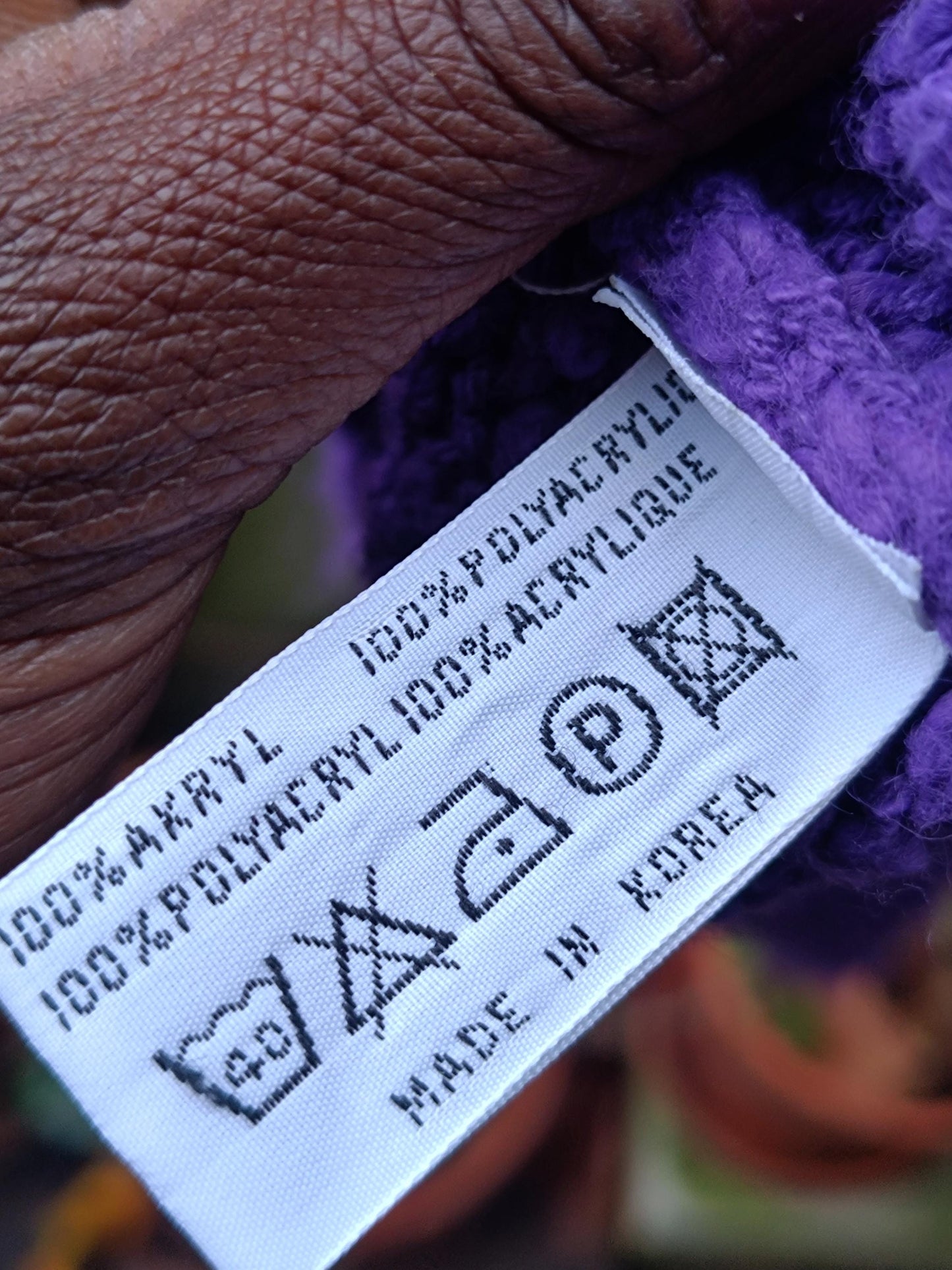 y2k Purple Floral Sweater| Vintage H&M Fuzzy Winter Knit | Women's Winter Pullover with Floral Motif