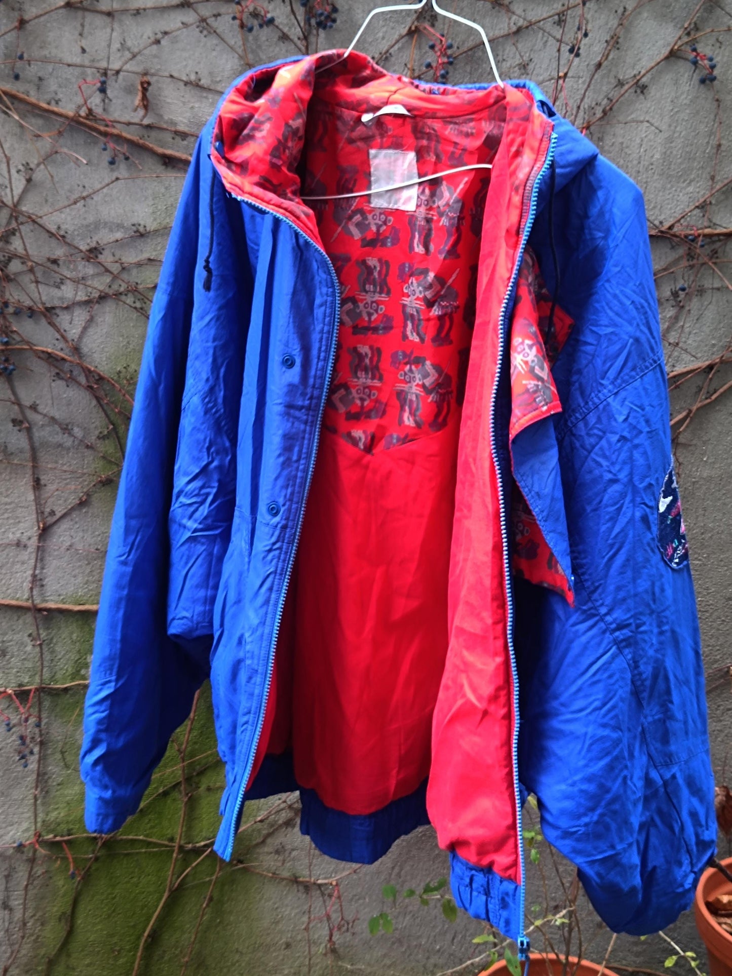 80s Ski Jacket| Vintage Blue Sporty Coat| Women's Puffer jacket| Men's Sporty Coat