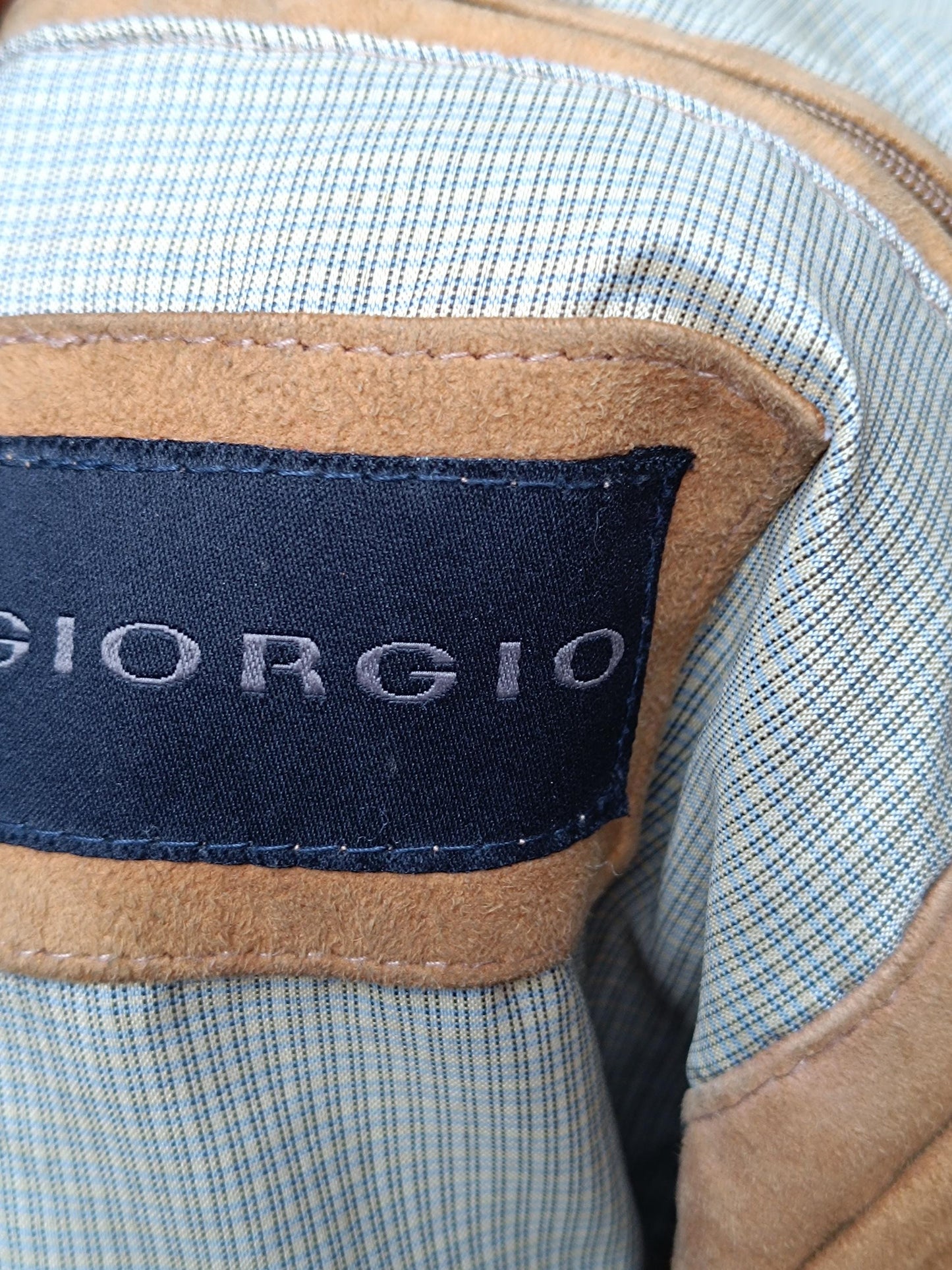 90s Giorgio Suede Bomber Jacket| Vintage Genuine Unisex Leather Bomber | Brown Minimalist Jacket S-M