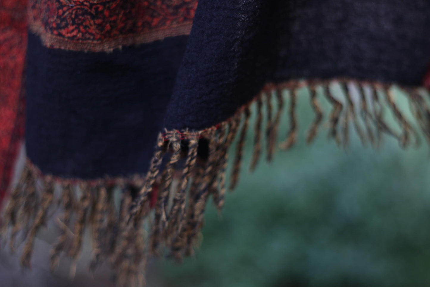 Vintage 90s Ethno Print Scarf | Red & Black Boho Winter Wrap | Bold Retro Shawl | Women's Cold Weather Accessory | Soft Patterned Scarf