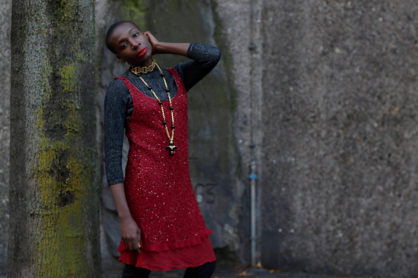 90s Silk Slip Dress| Vintage Sequinned Red Festive Party Dress| Women's Tiered Christmas Dress