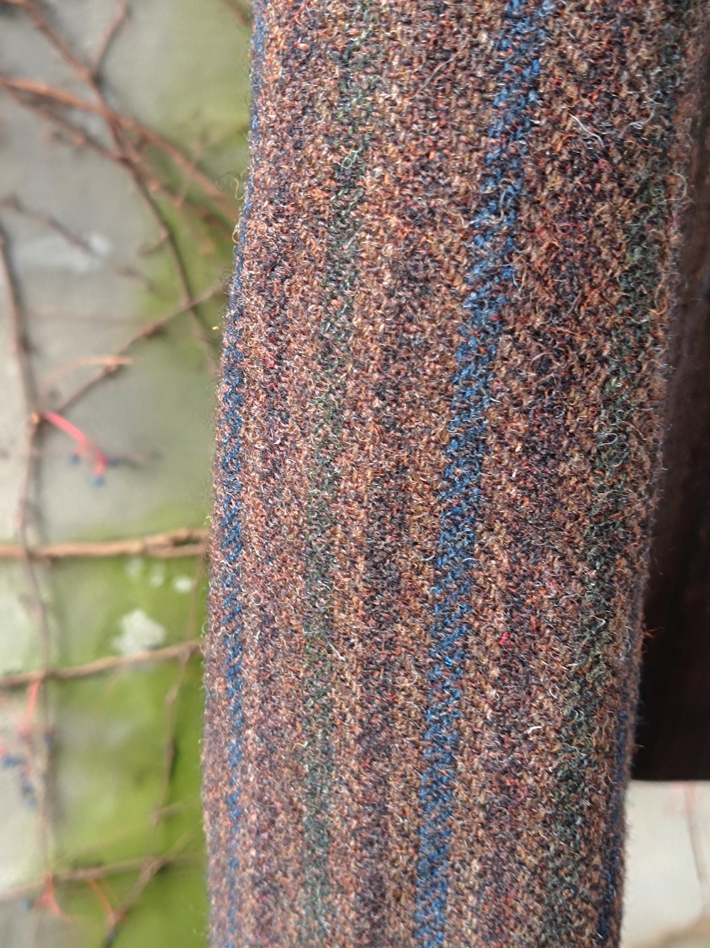 90s Pinstriped Wool Blend Coat| Minimalist Brown Unisex Blazer| Women's Oversized Blazer