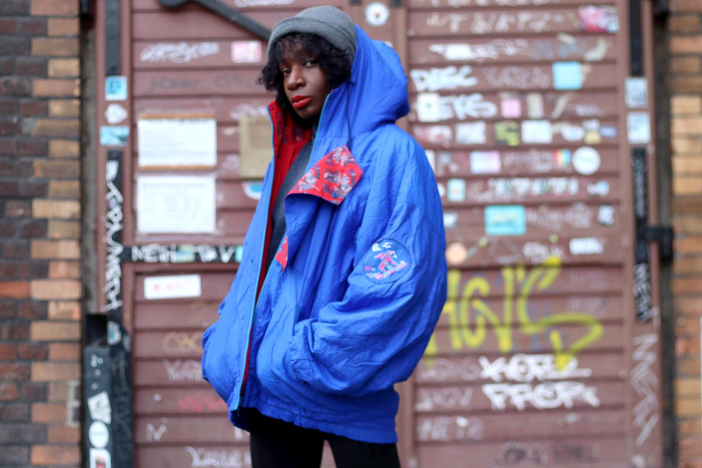 80s Ski Jacket| Vintage Blue Sporty Coat| Women's Puffer jacket| Men's Sporty Coat